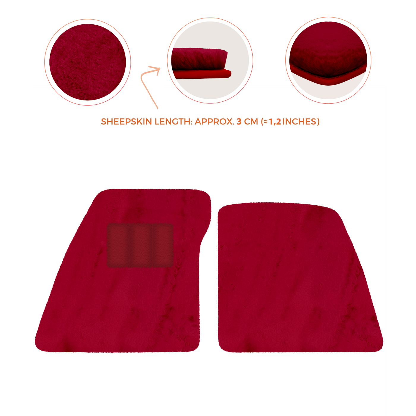Premium Sheepskin Floor Mats for Ferrari 296 GTS (2022-2025)