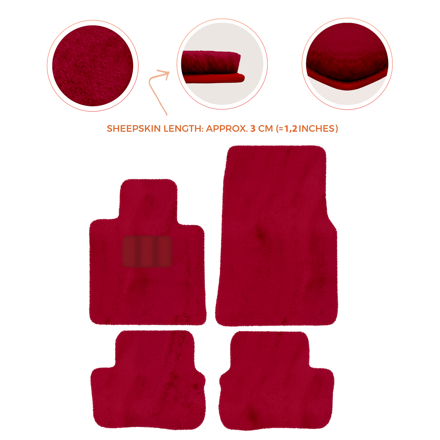 Premium Sheepskin Floor Mats for Rolls-Royce Shadow (1965-1977)