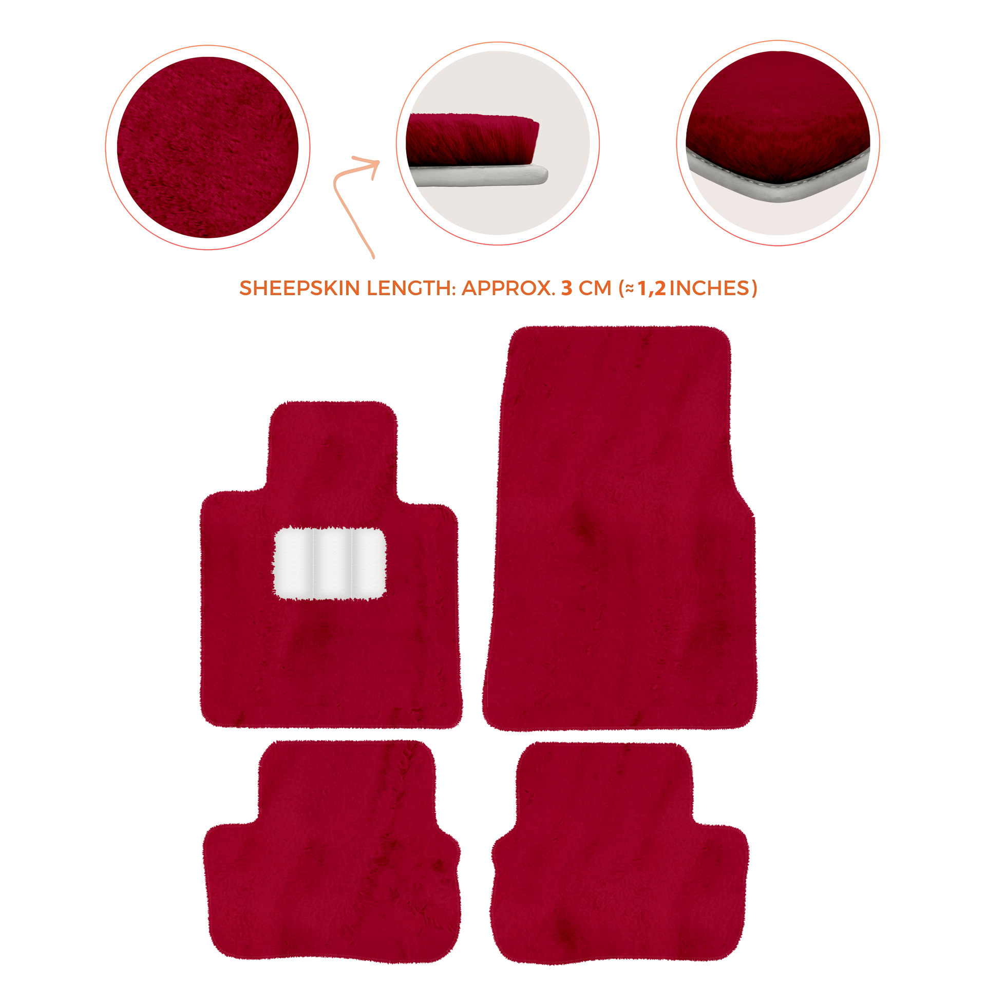Premium Sheepskin Floor Mats for Rolls-Royce Shadow (1965-1977)