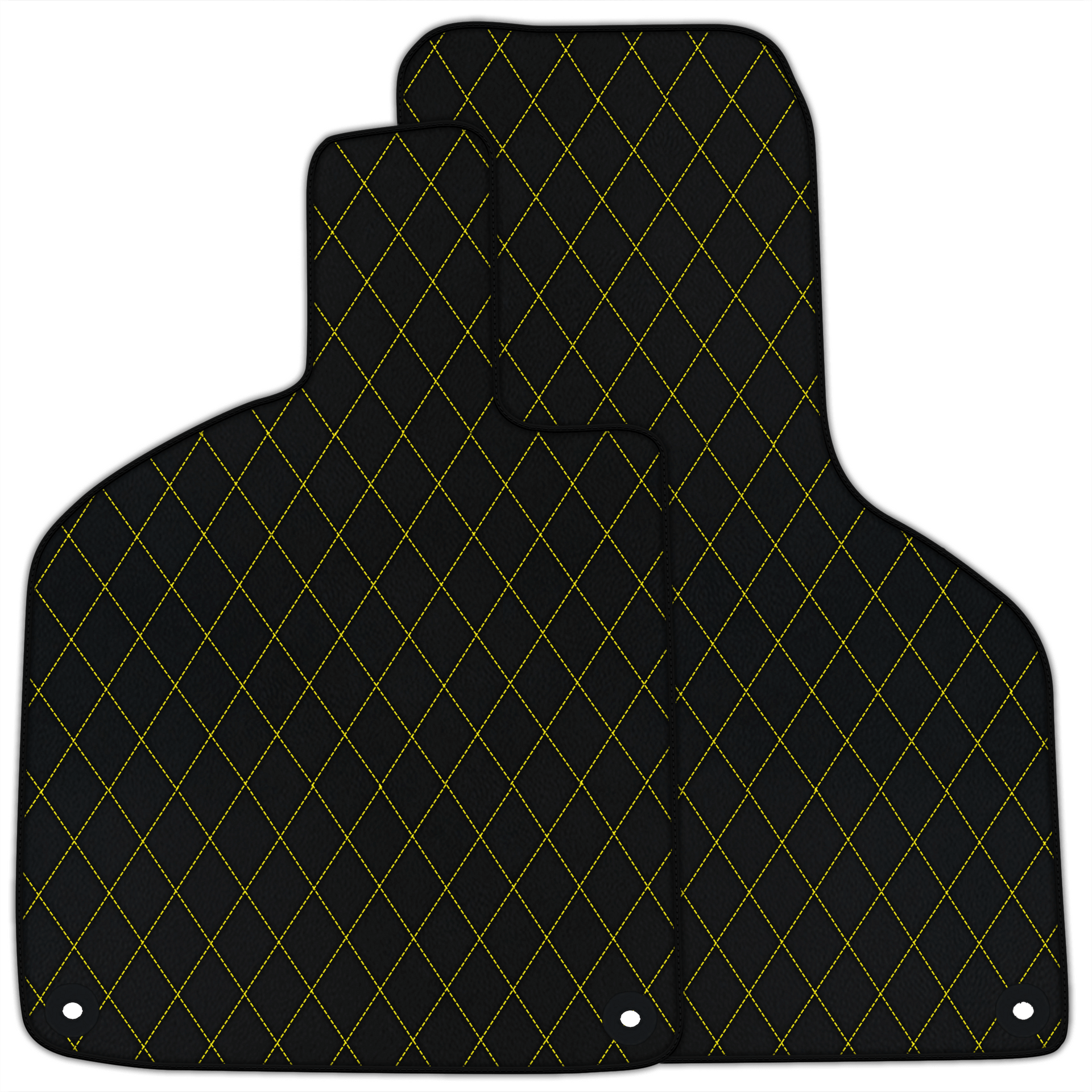 Customizable Leather Floor Mats with Single Diamond Pattern for Lamborghini Huracan EVO (2019-2024)