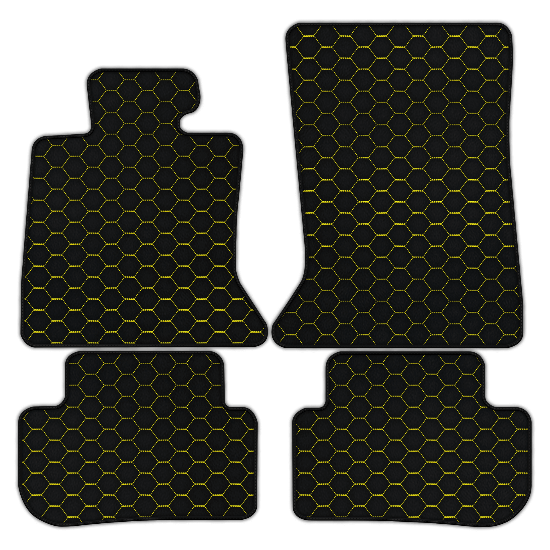 Customizable Leather Floor Mats with Symmetrical Hex Pattern for Rolls Royce Wraith (2013–2023)