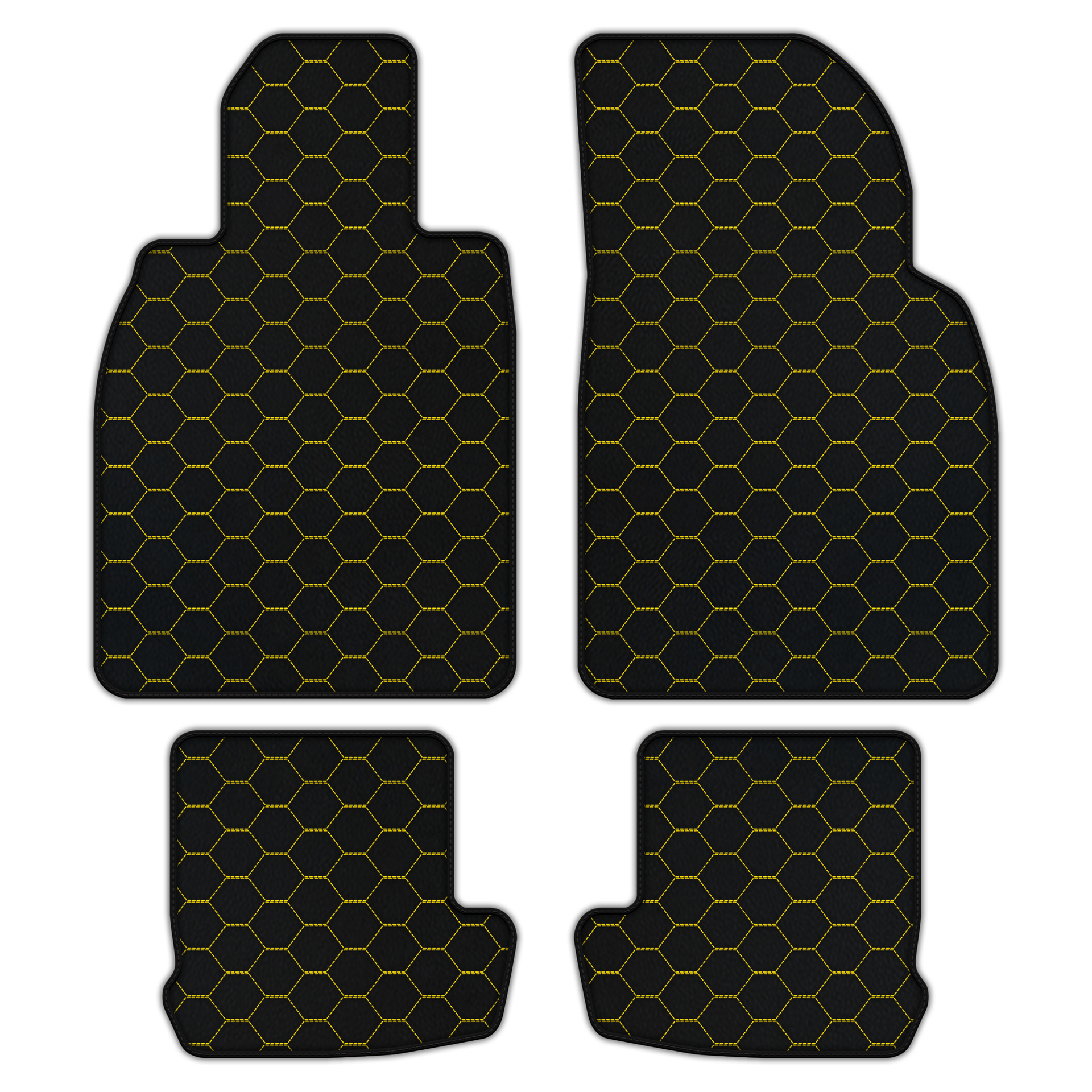 Customizable Leather Floor Mats for Porsche 911 | Raptor Hex Pattern