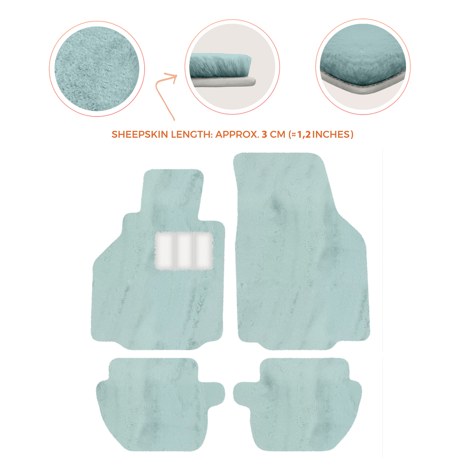 Premium Luxury Sheepskin Floor Mats for Ferrari Roma (2021-2024)
