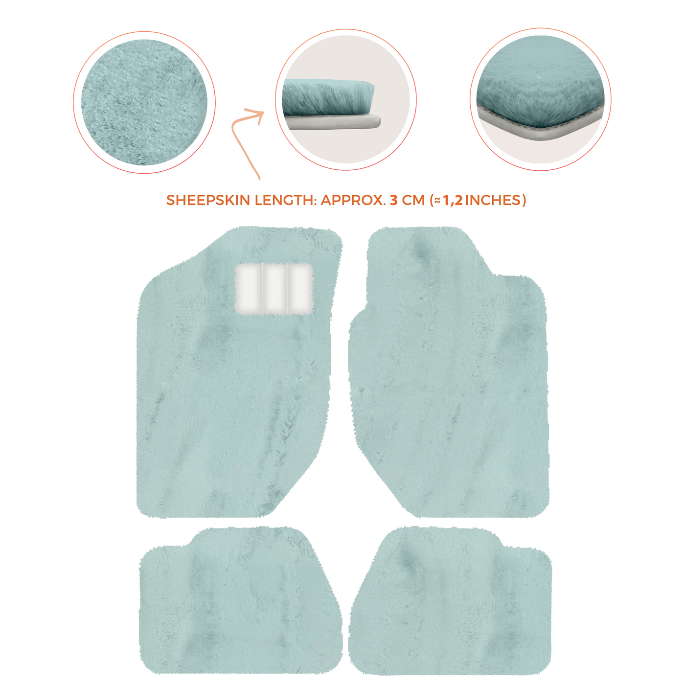 Luxury Sheepskin Floor Mats for Land Rover Discovery Sport (2015-2019)