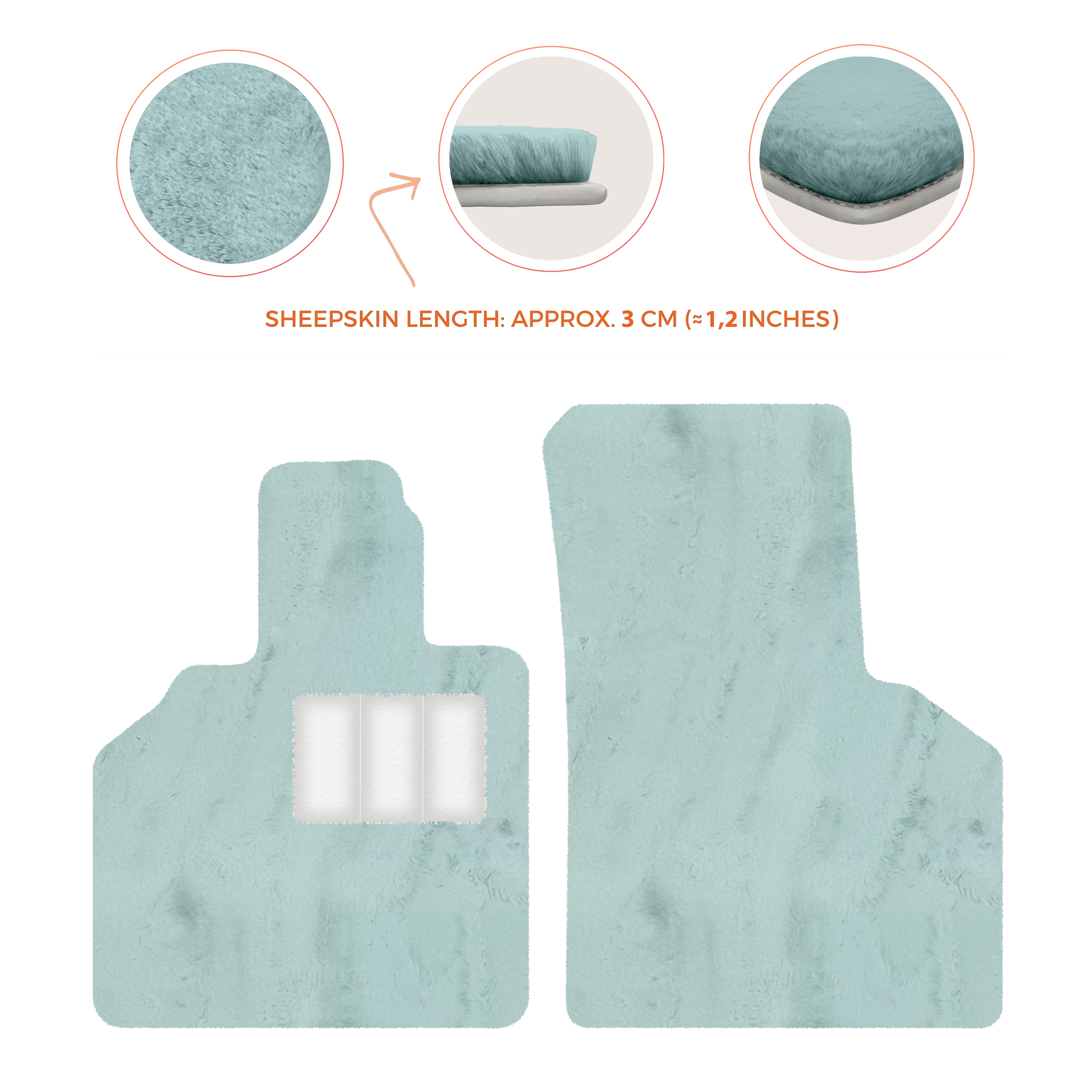 Premium Sheepskin Floor Mats for Lamborghini Aventador (2012-2022)