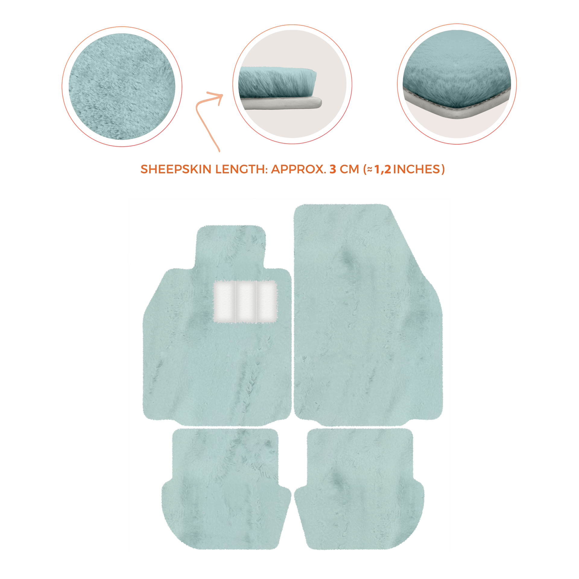 Premium Luxury Sheepskin Floor Mats for Porsche 911 (2004-2012)