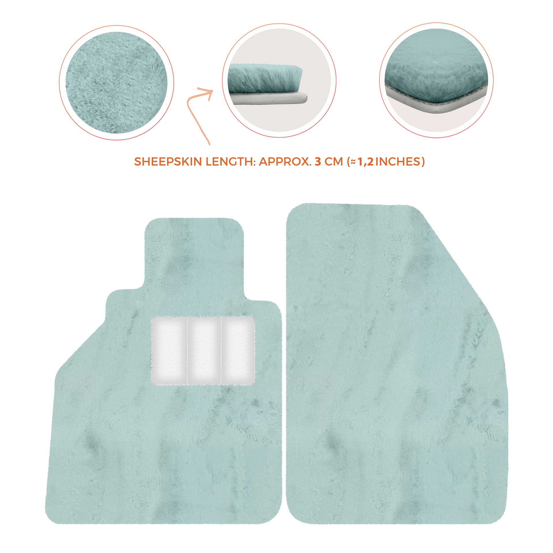 Dunkelblaue Fußmatten für Porsche 986 Boxster (1996-2004) mit Leder - AutoWin