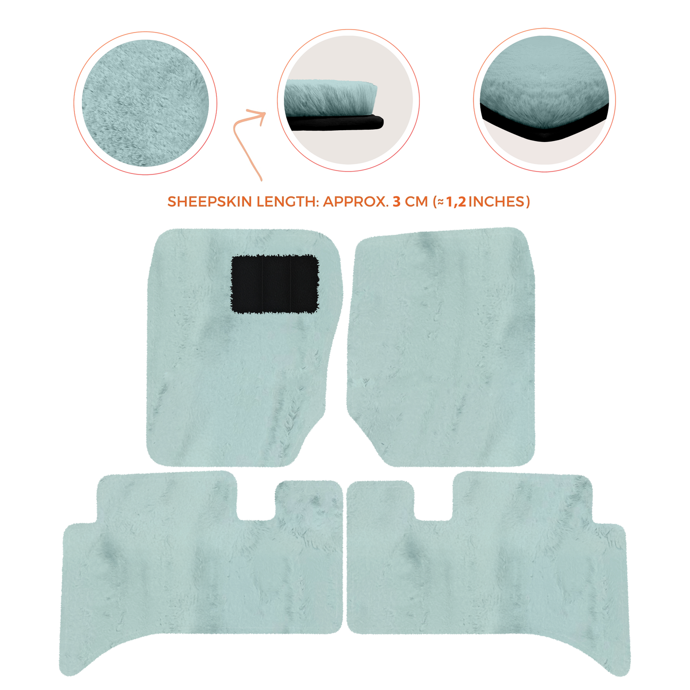 Premium Sheepskin Floor Mats for Range Rover Sport L460 (2022-2024)