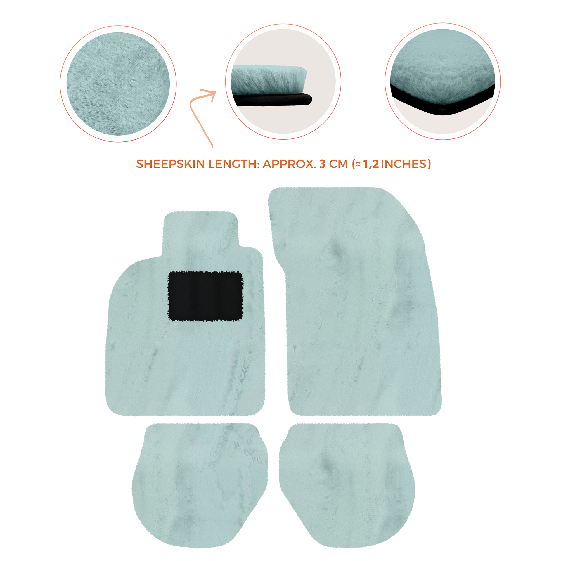 Customizable Leather Floor Mats with Divario Pattern for Porsche 911 - 993 (1994-1998) - AutoWin