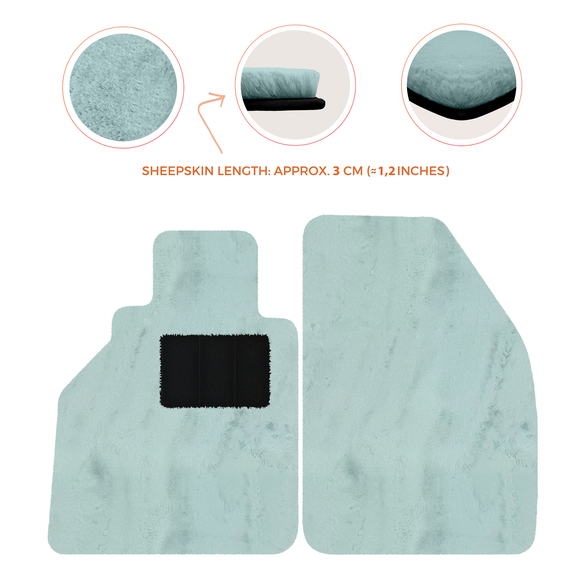 Dunkelblaue Fußmatten für Porsche 986 Boxster (1996-2004) mit Leder - AutoWin