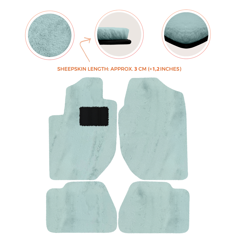 Premium Sheepskin Floor Mats for Land Rover Freelander (1997-2003)