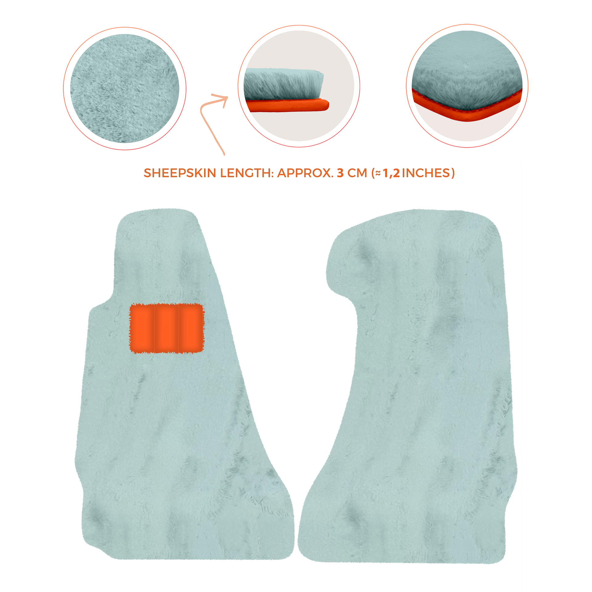 Premium Sheepskin Floor Mats for Aston Martin V8 Vantage (2006-2017)