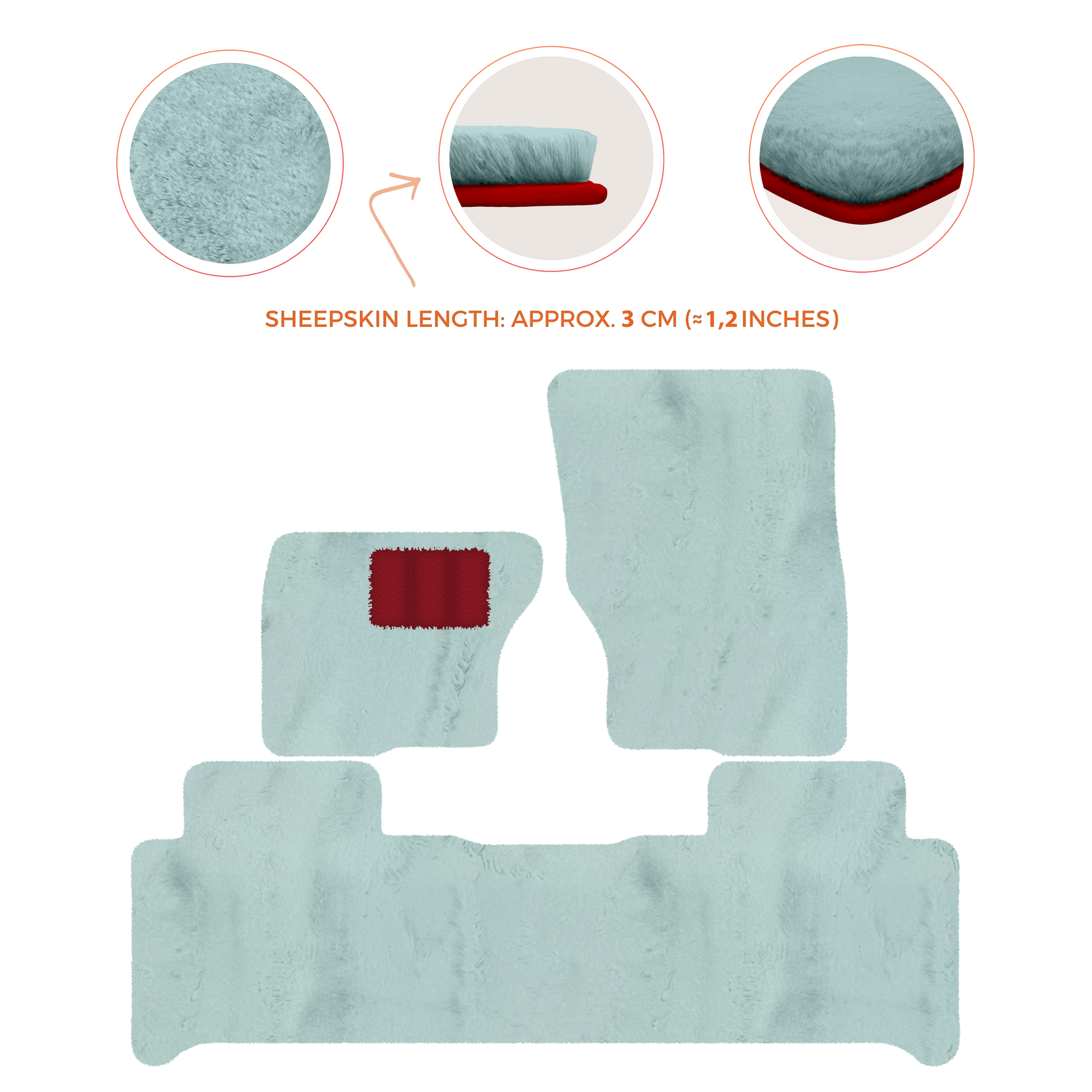 Luxury Sheepskin Floor Mats for Land Rover Discovery (2017-2026)