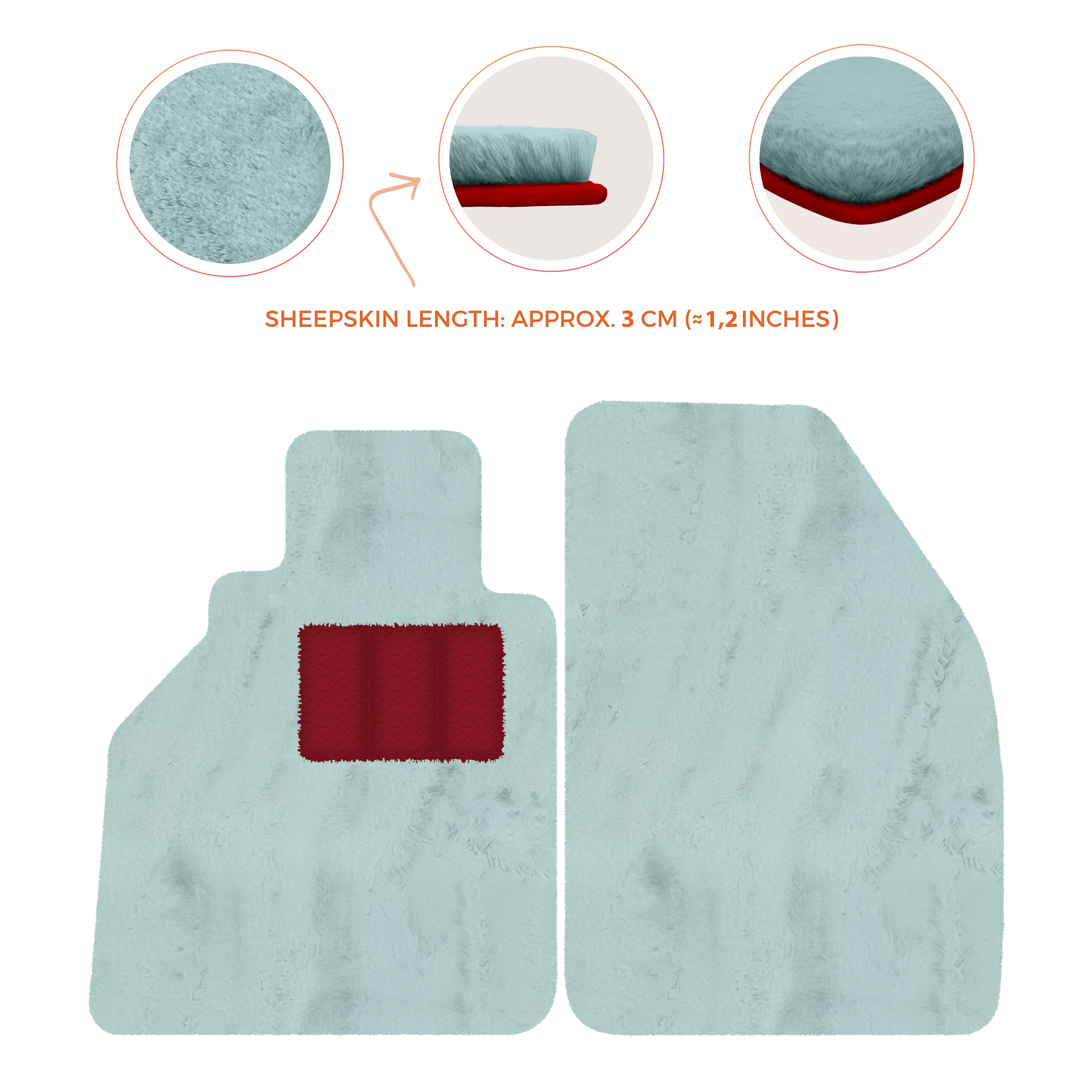 Dunkelblaue Fußmatten für Porsche 986 Boxster (1996-2004) mit Leder - AutoWin