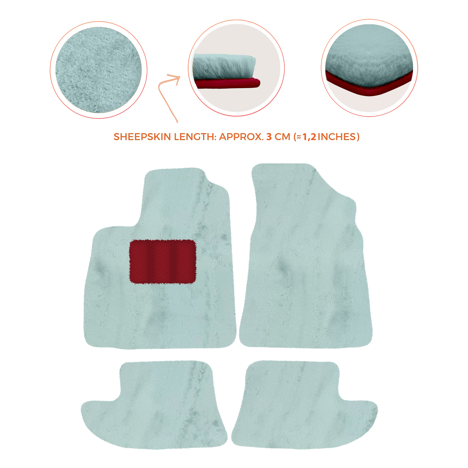 Premium Sheepskin Floor Mats for Bentley Continental GT (2003-2011)