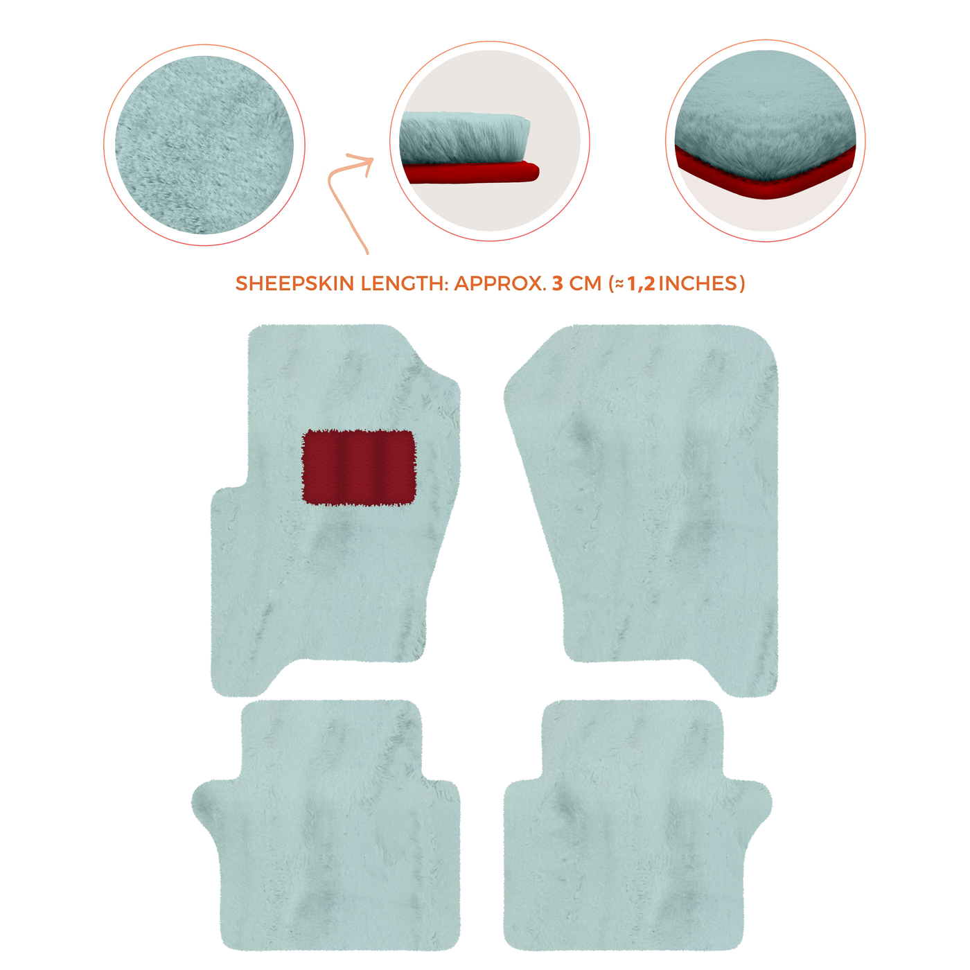 Luxury Sheepskin Floor Mats for Your Range Rover Sport 2005-2010