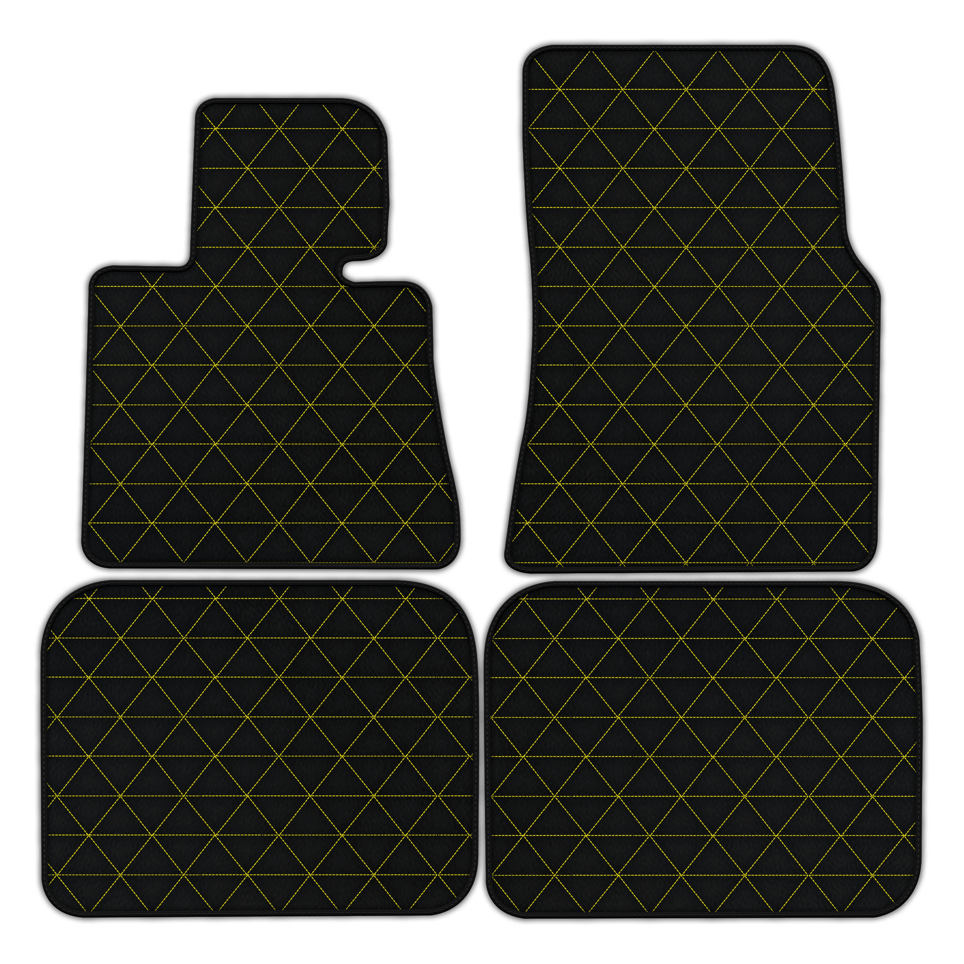 Customizable Leather Floor Mats with Triangle Pattern for Rolls Royce Phantom Sedan (2003-2016)