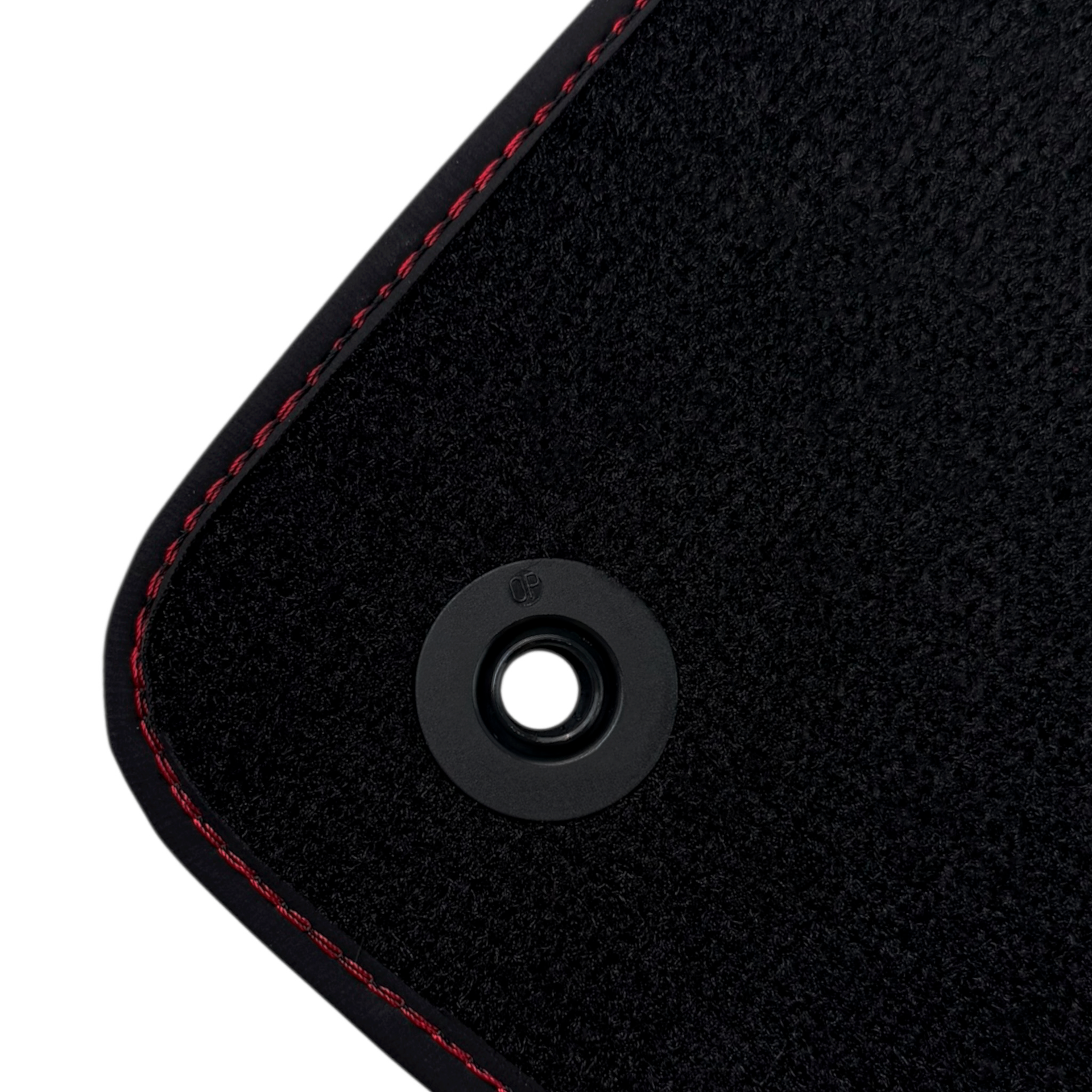 Black Floor Mats for Lamborghini Urus with Bordeaux Alcantara Leather