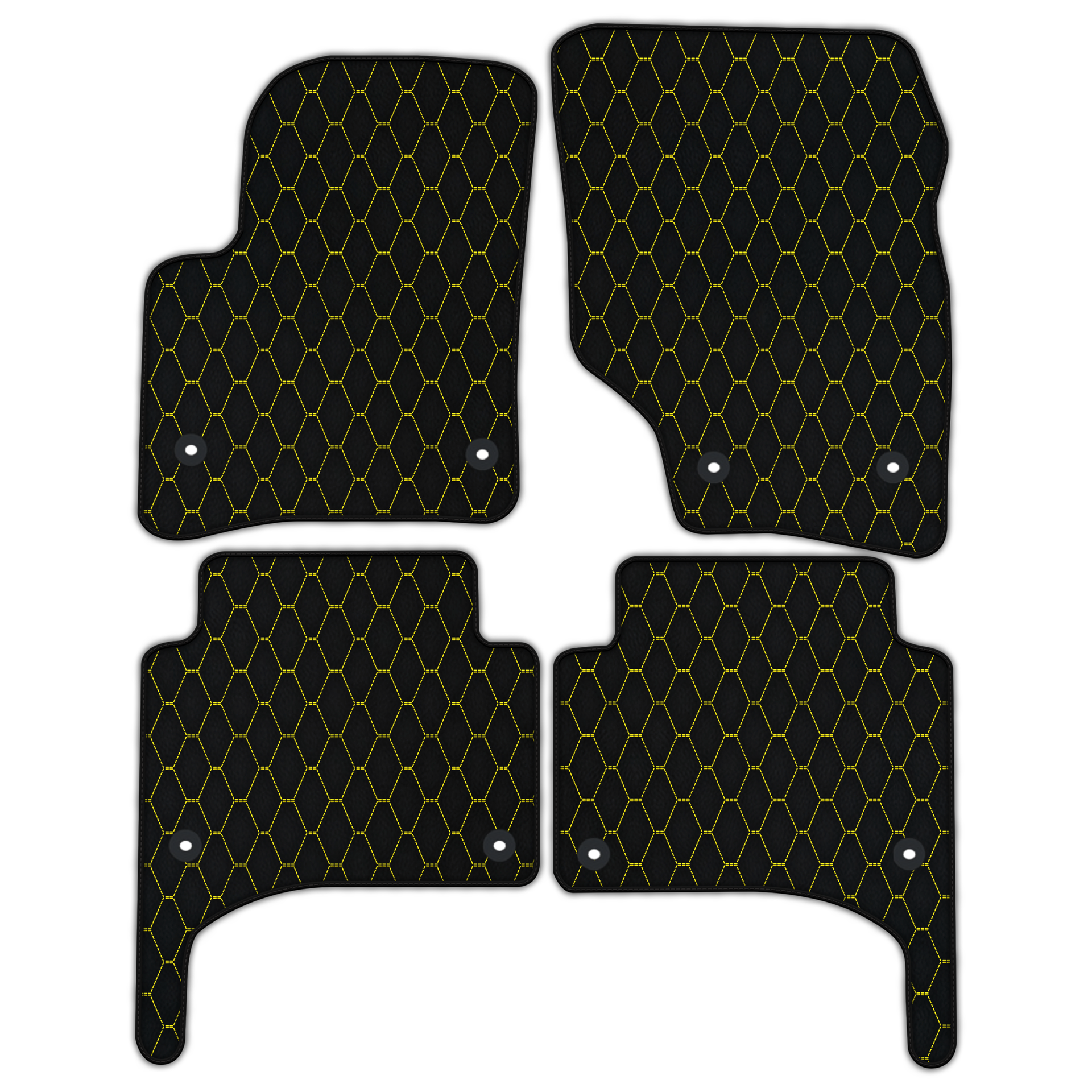Customizable Leather Floor Mats with Vertical Hex Pattern for Porsche Porsche Cayenne (2003-2010)