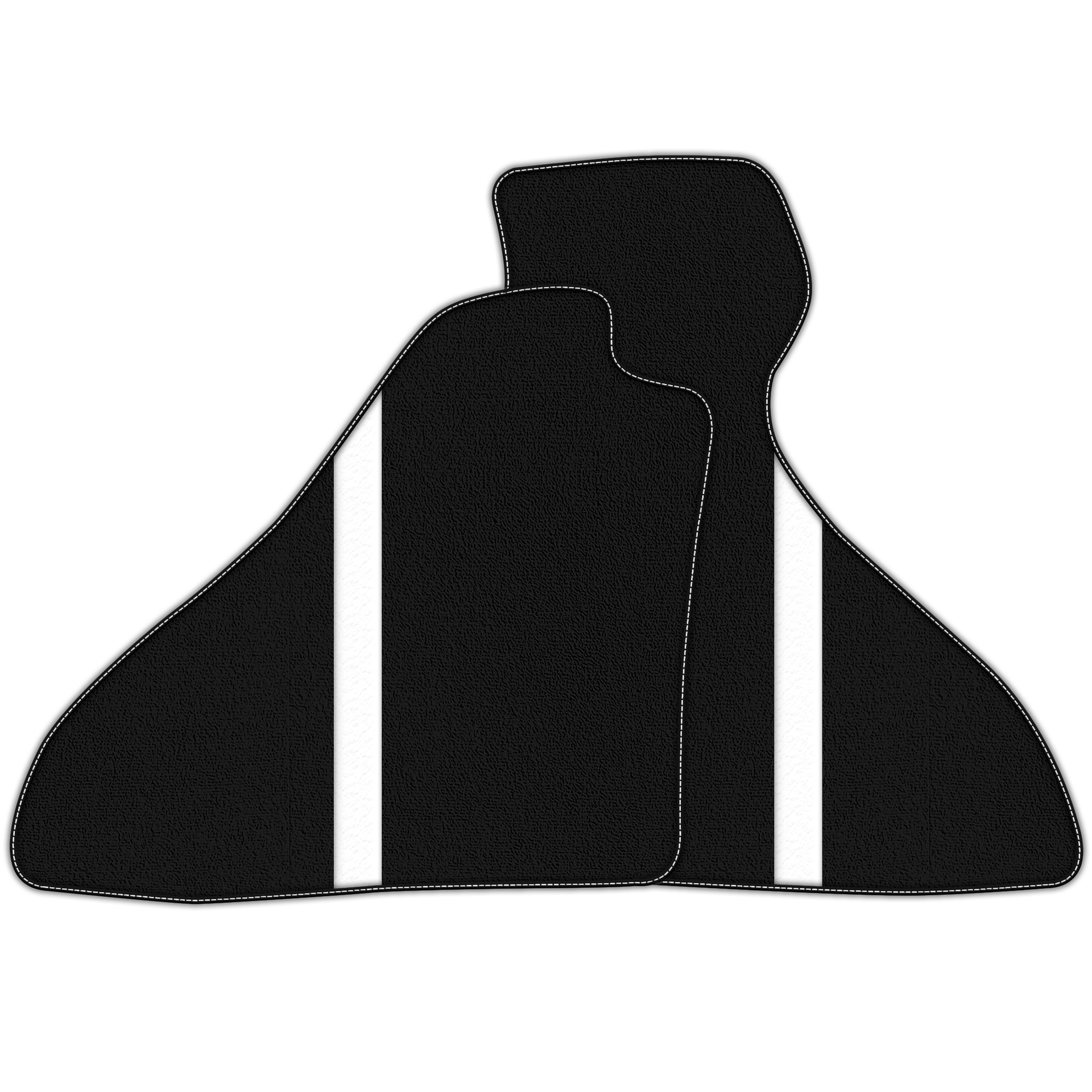 Black Leather-Trimmed Floor Mats for Ferrari Dino GT4 (1973-1979)