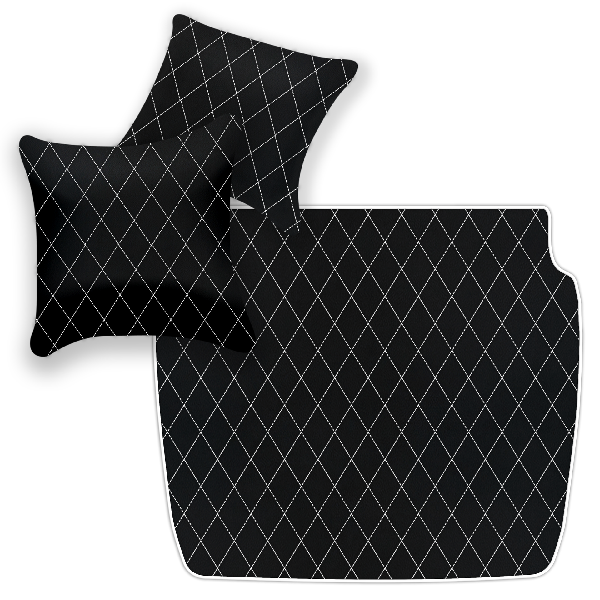 Custom Black Leather Floor Mats for Ferrari 612 Scaglietti (2005-2011)