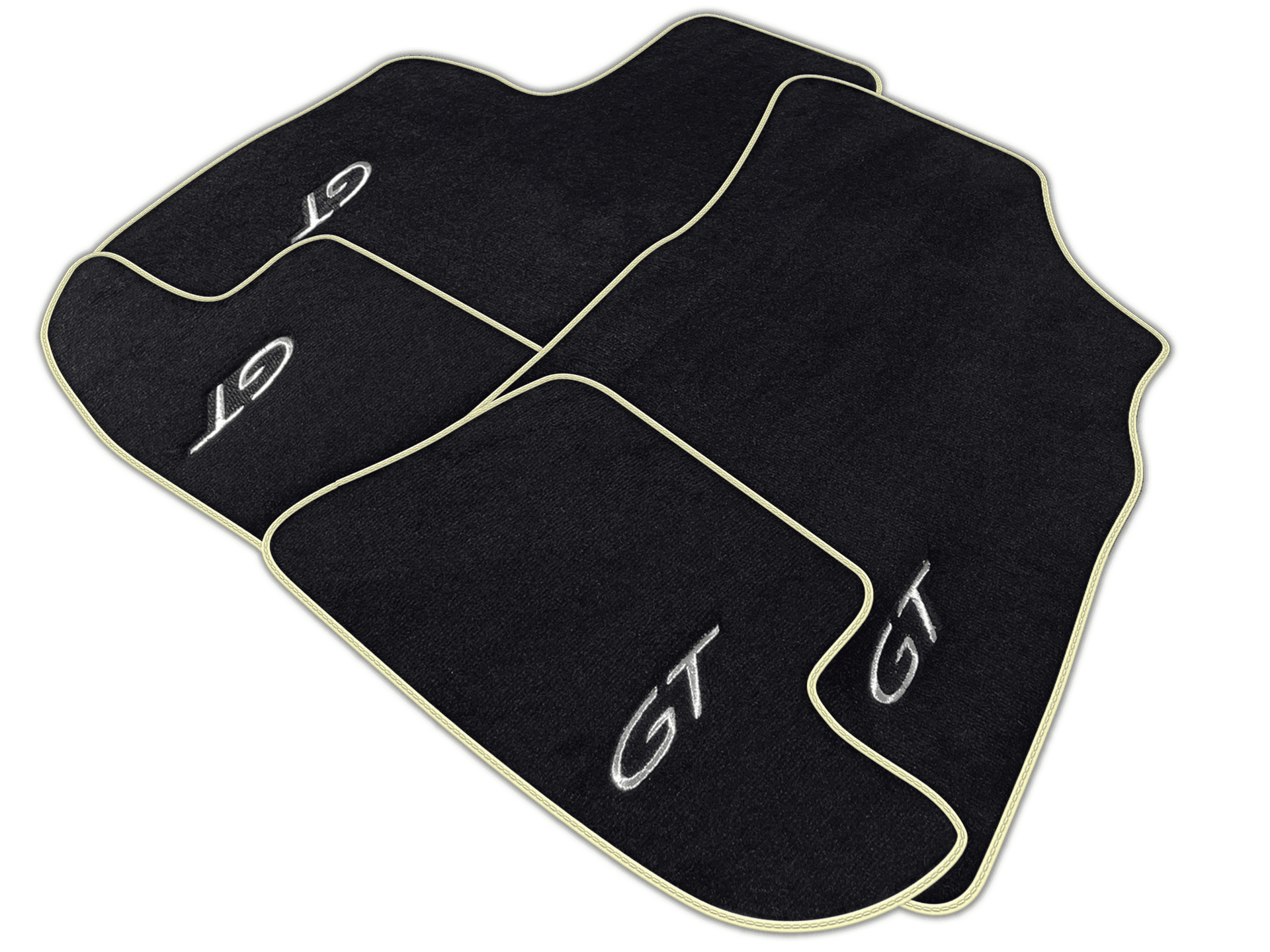 Black Floor Mats for Bentley Continental GT (2003-2011) | Various Trim Colors
