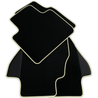 Custom Black Floor Mats for Ferrari Dino 308 GT4 (1973-1979) with Leather