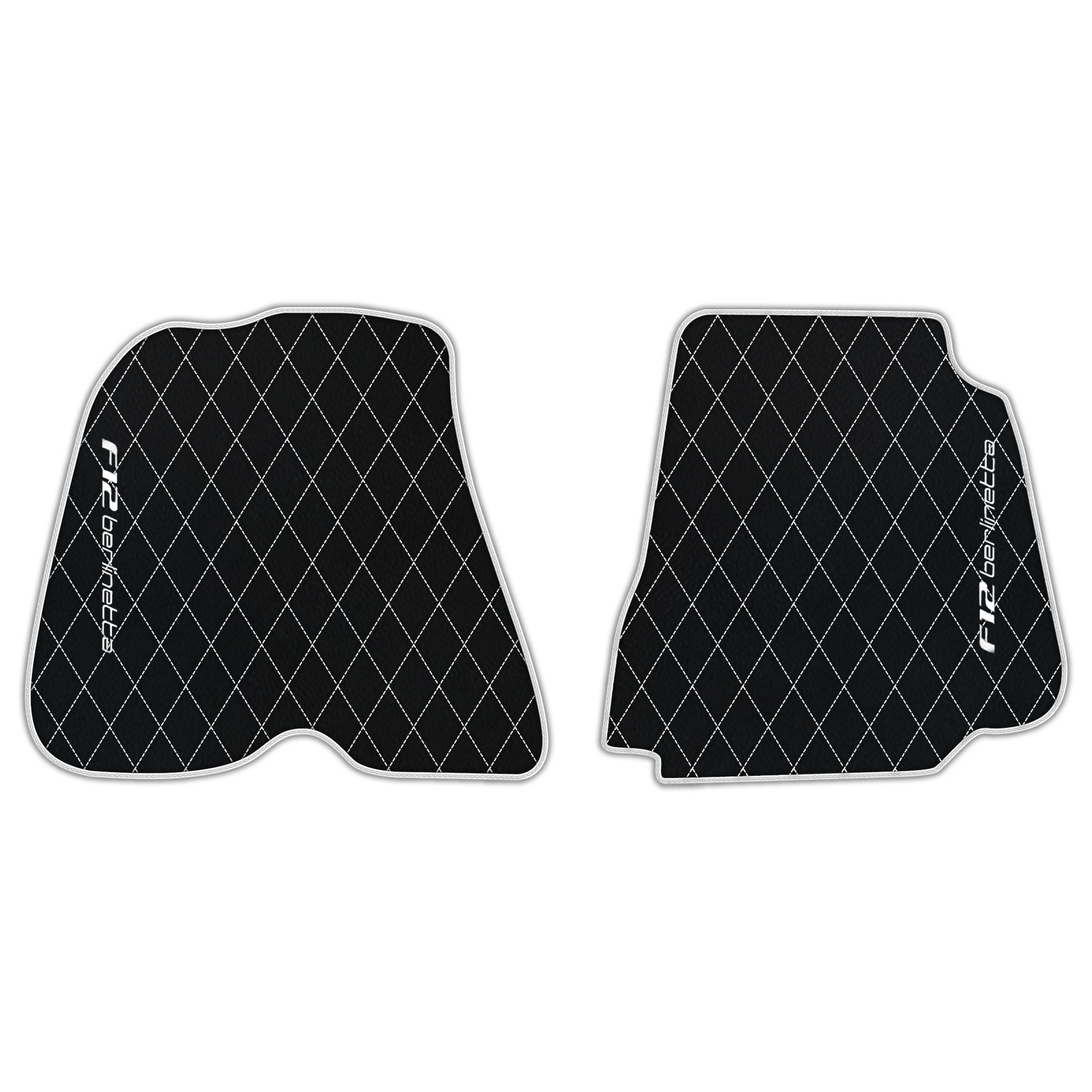 Premium Black Leather Floor Mats for Ferrari California | Full Set