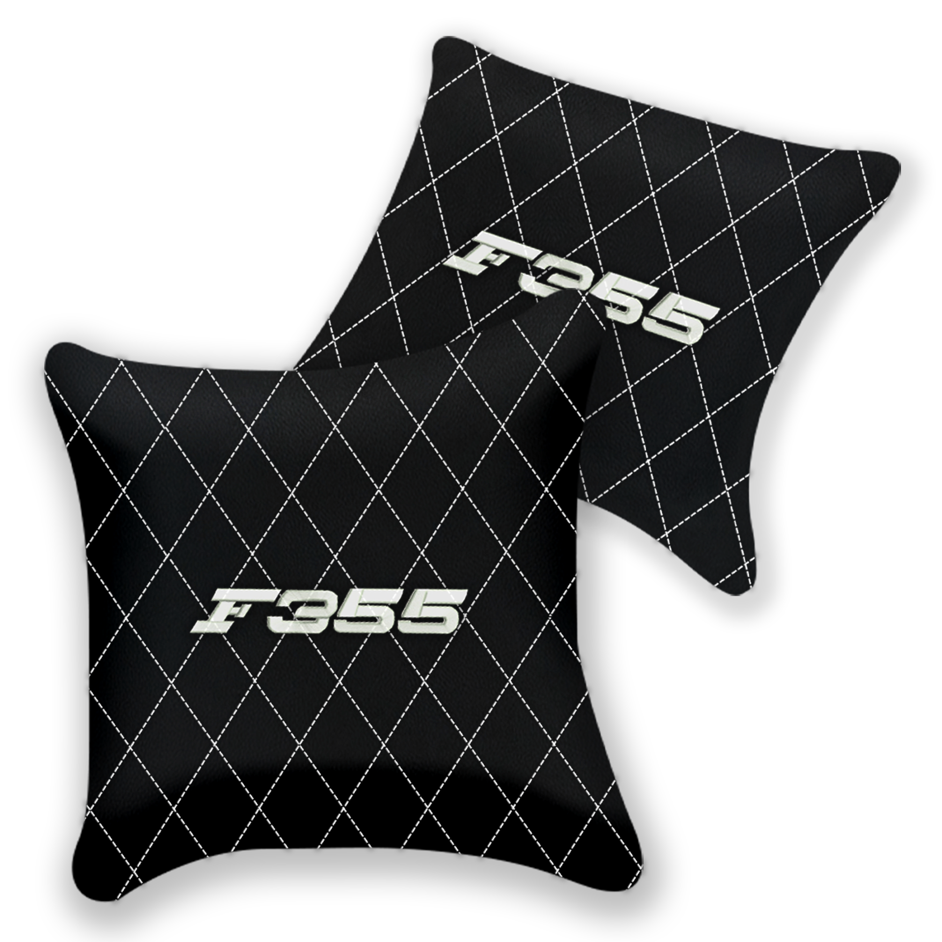Customizable Black Leather Pillows for Ferrari 488 Spider 2016-2022