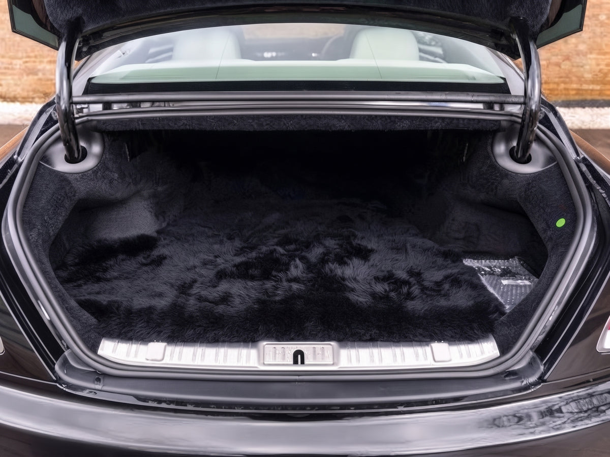 Dunkelblaue Schaffell-Fußmatten für Rolls-Royce Wraith (2013–2023)