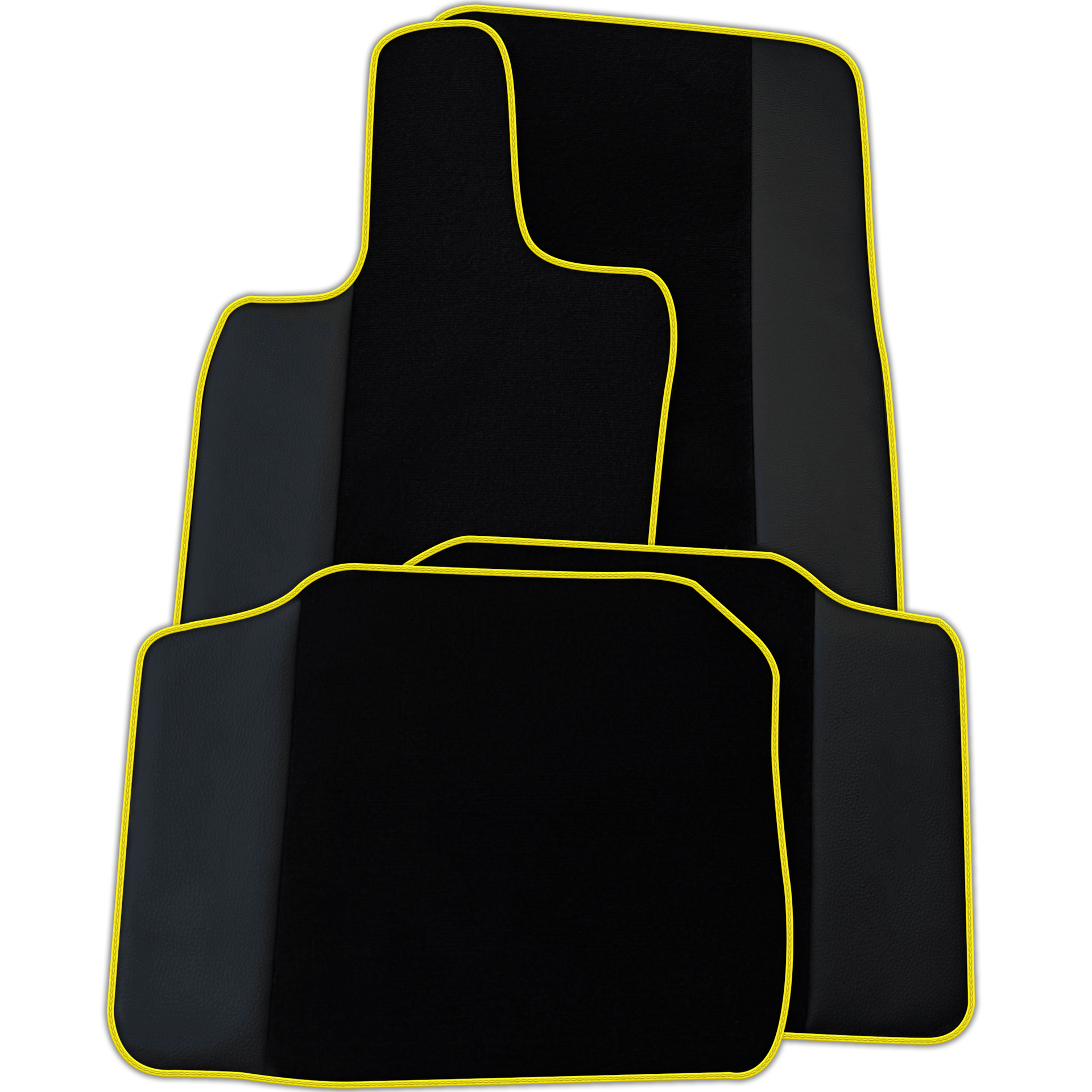 Custom Black Floor Mats for Porsche Panamera (2017-2023) With Leather
