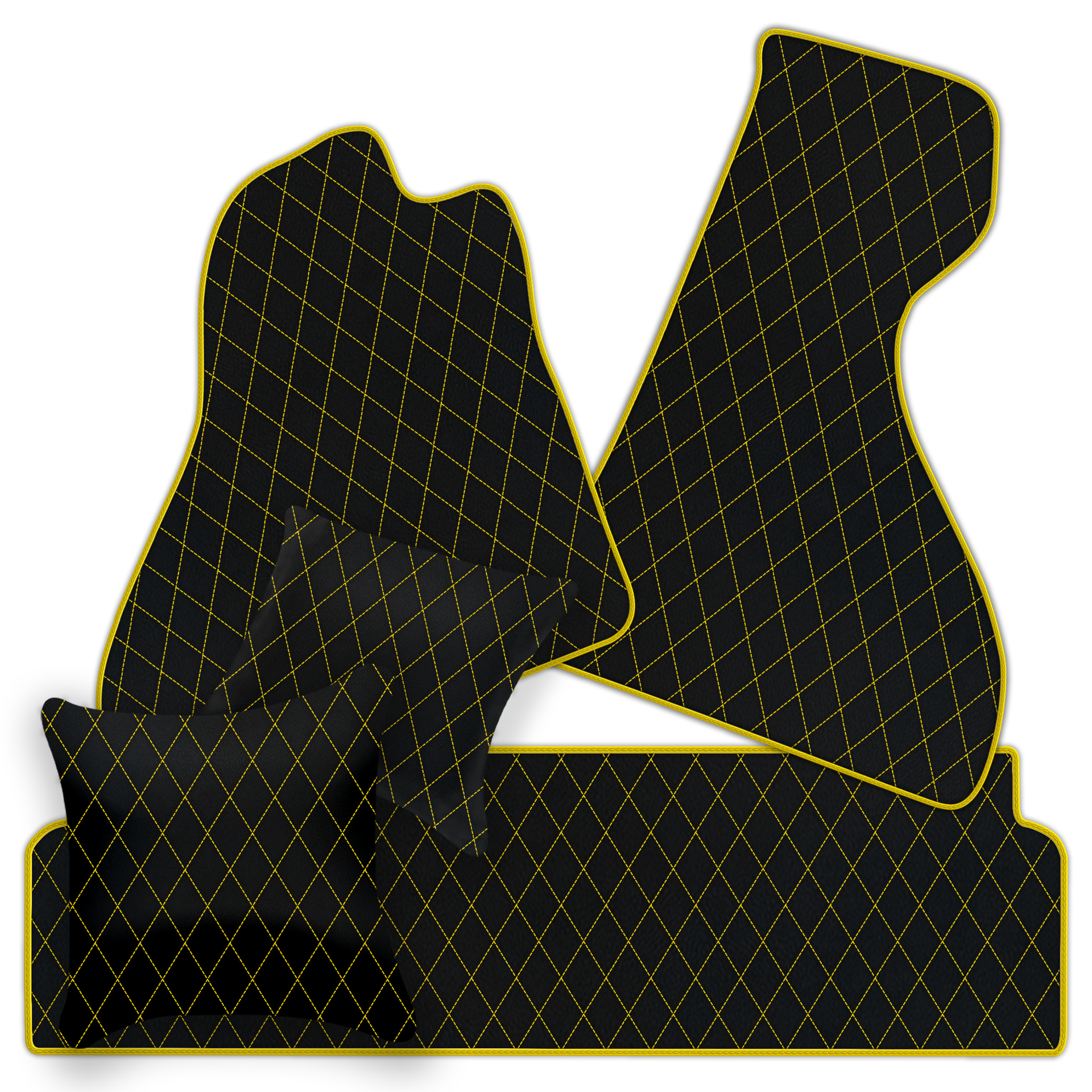Premium Black Leather Floor Mats for Ferrari 328 GTS (1985-1989)