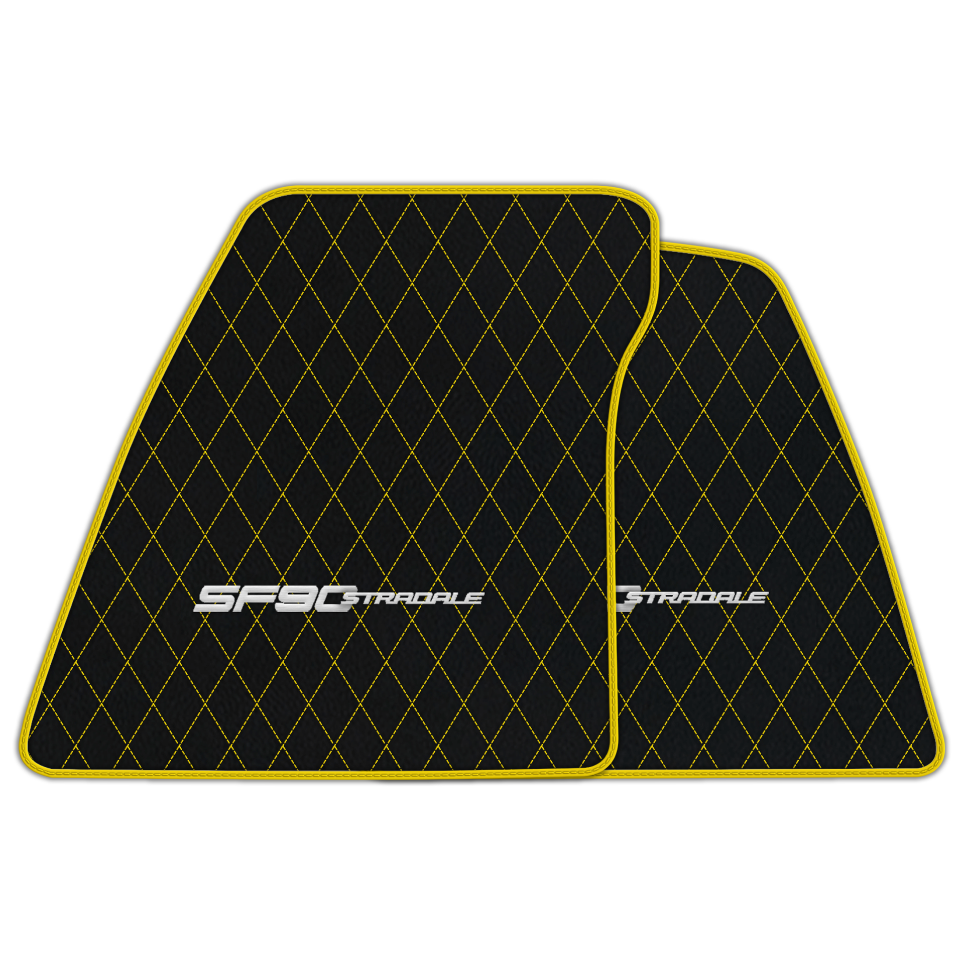 Premium Black Leather Floor Mats for Ferrari 360 (1999-2005)