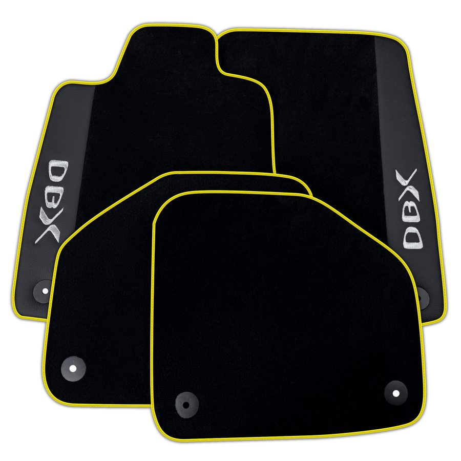 Black Floor Mats for Aston Martin DBX707 (2022-2026) SUV707 (2022-2026) SUV with Leather