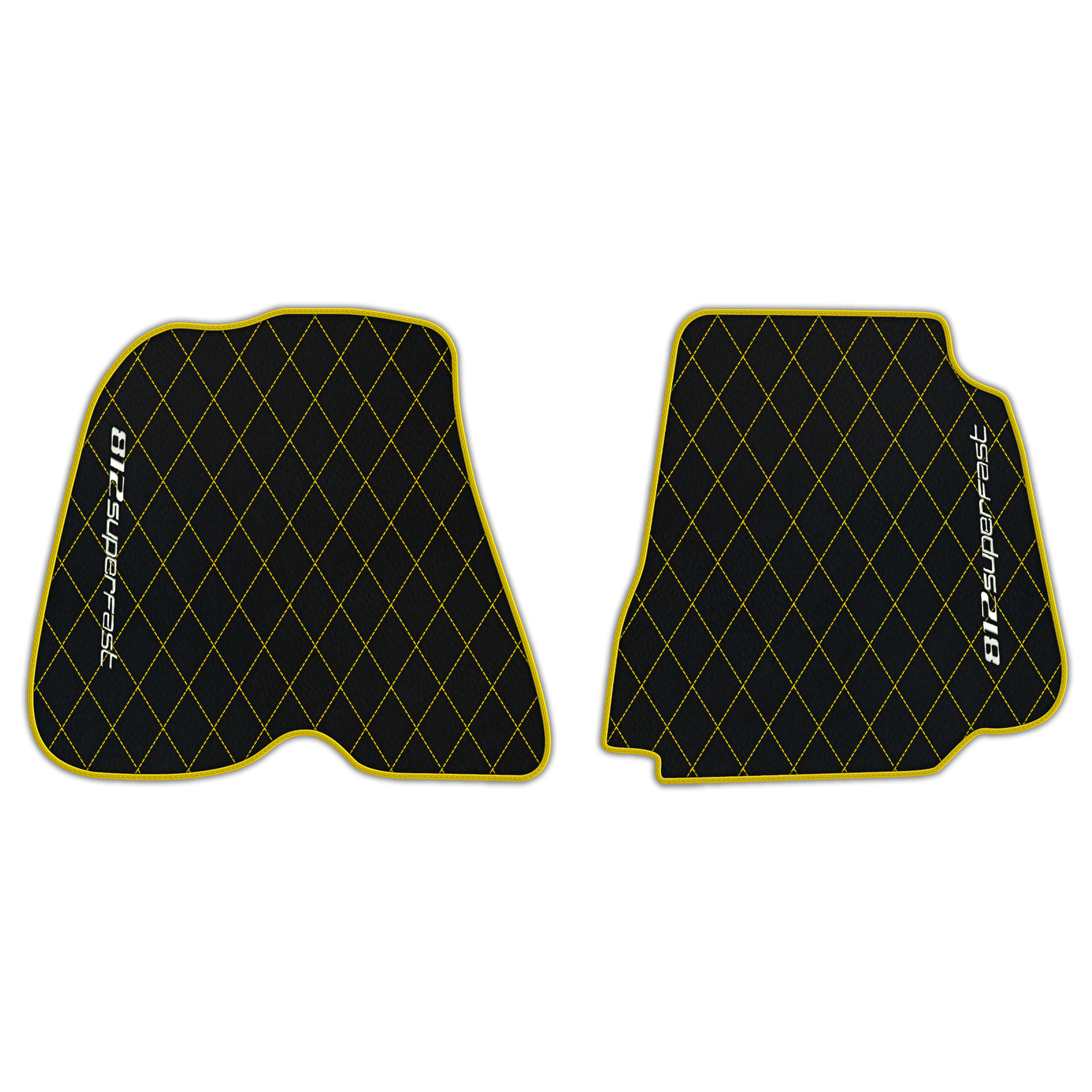 Premium Black Leather Floor Mats for Ferrari F12 (2012-2022)