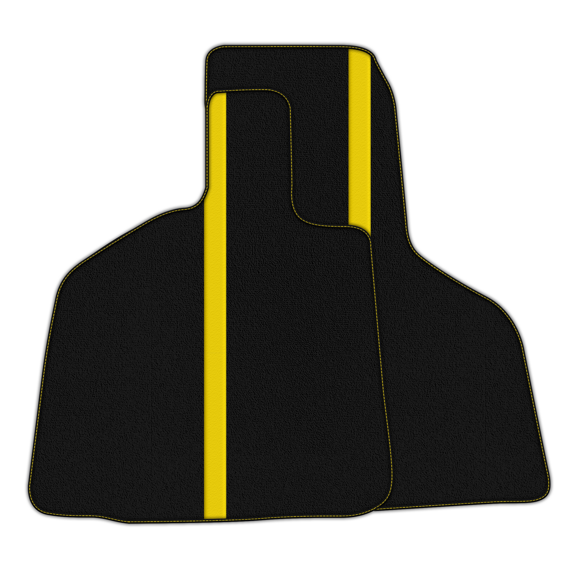 Black Floor Mats with Leather Line for Lamborghini Huracan Performante - Various Colors