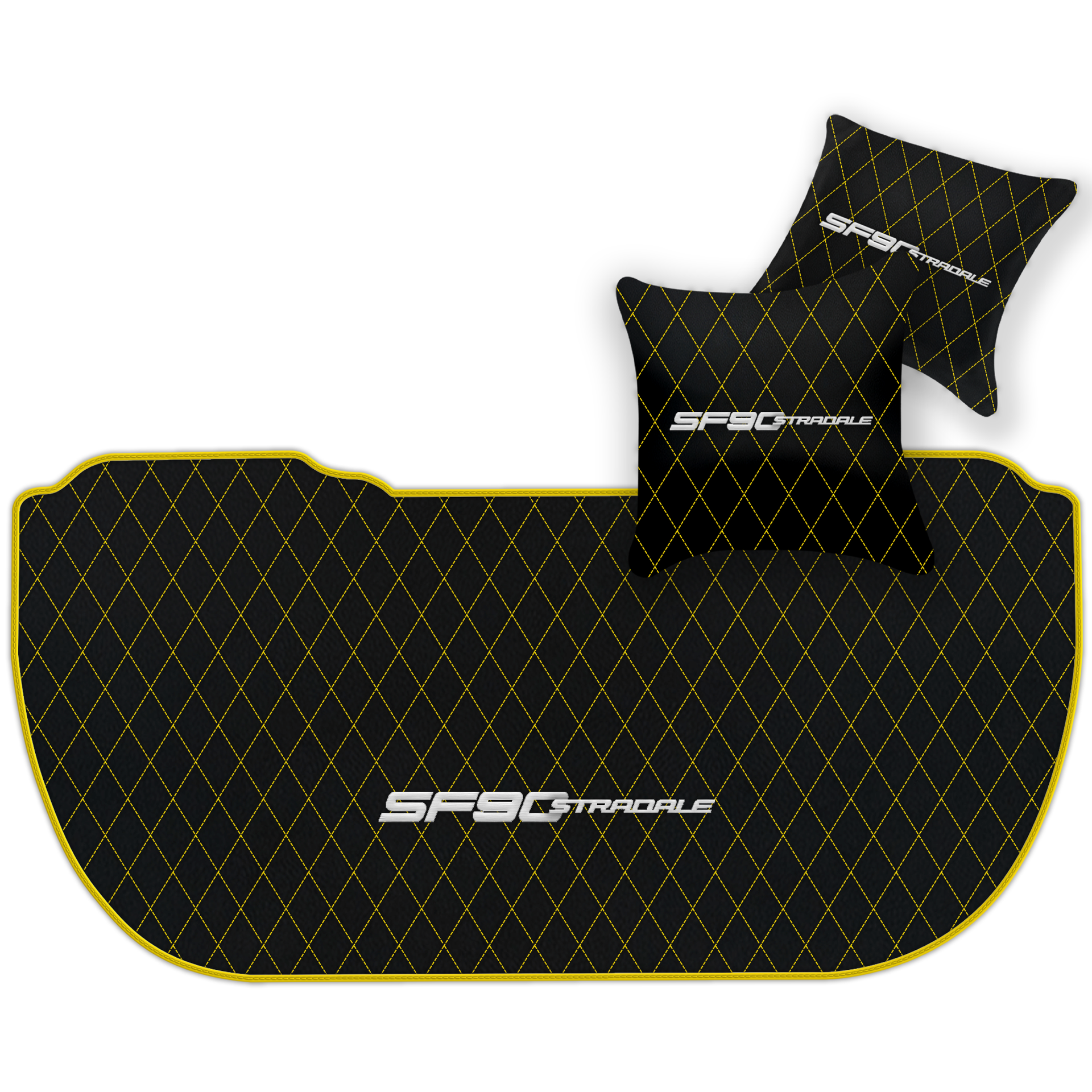 Premium Black Leather Floor Mats for Ferrari 360 (1999-2005)