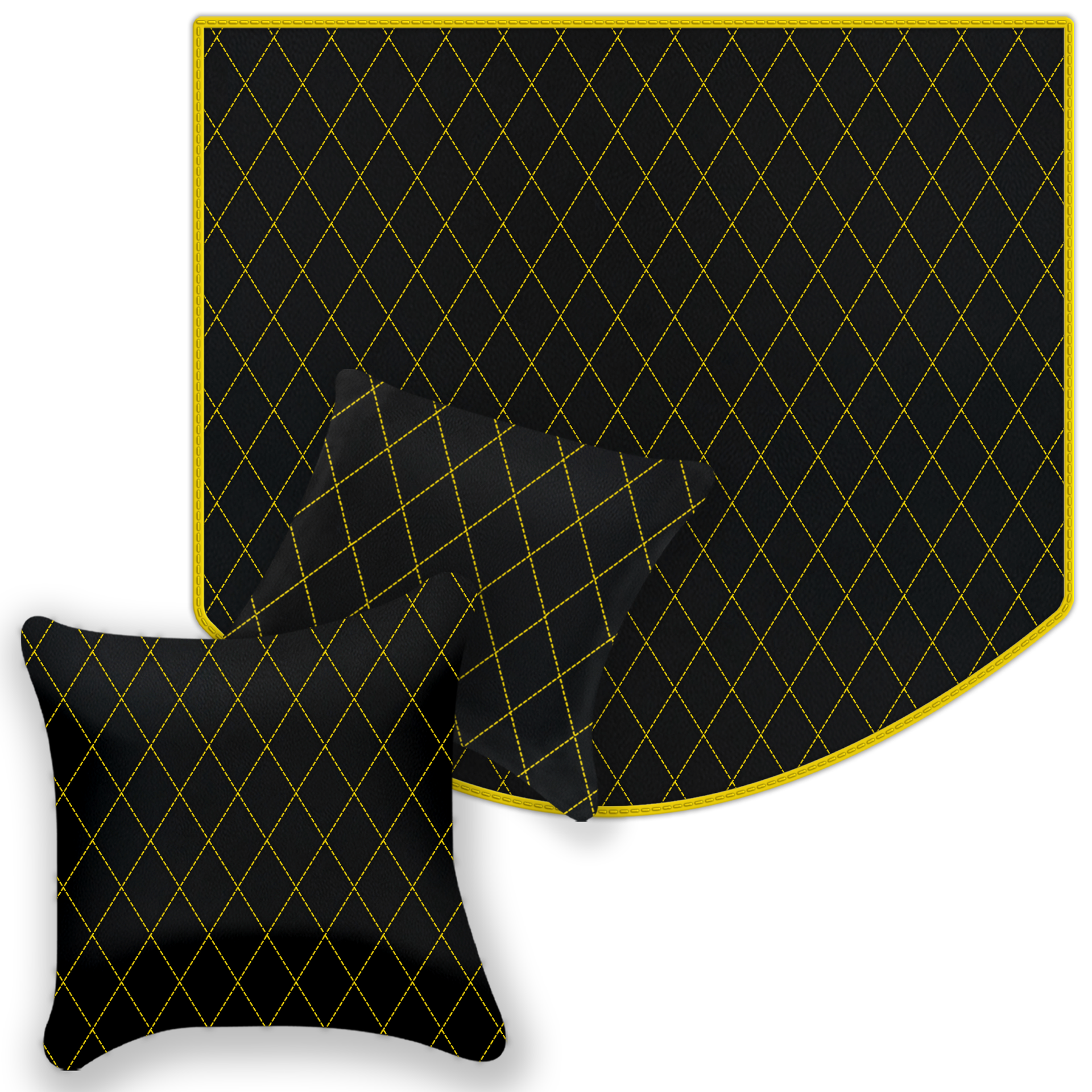 Premium Black Leather Floor Mats for Ferrari Mondial (1983-1993)