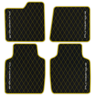 Premium Black Leather Floor Mats for Rolls Royce Shadow (1965-1977)