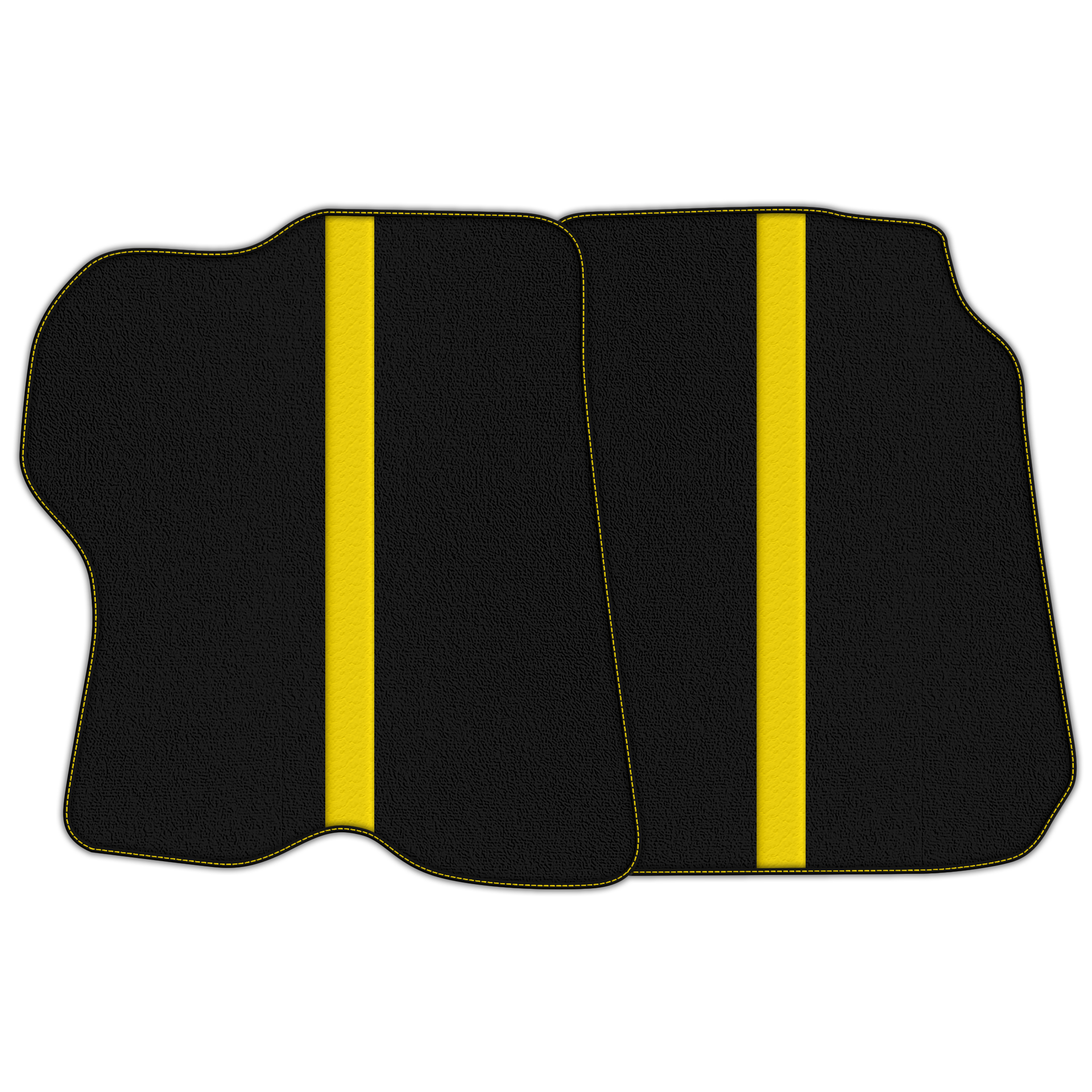 Black Floor Mats with Leather Line for Ferrari GTC4 Lusso (2016-2023) - Various Colors