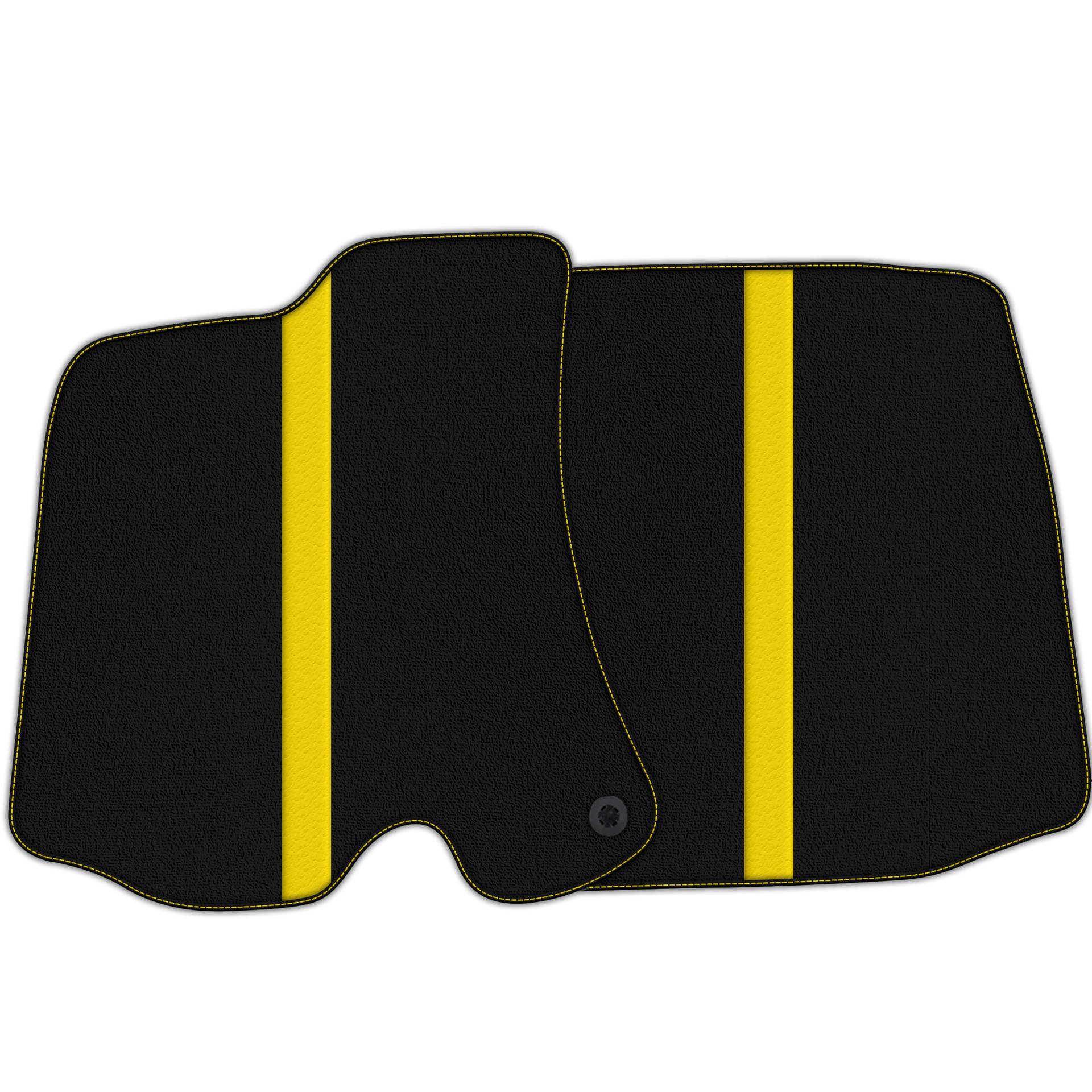 Black Floor Mats with Leather Line for Ferrari Roma (2021-2024) - Various Colors