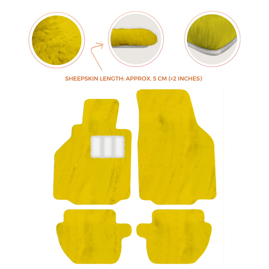 Premium Luxury Sheepskin Floor Mats for Ferrari Roma (2021-2024)