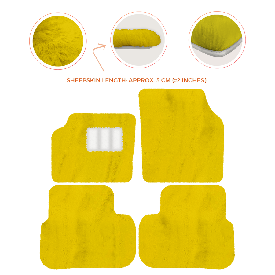 Luxury Sheepskin Floor Mats for Aston Martin V8 Coupe (1996-2000)