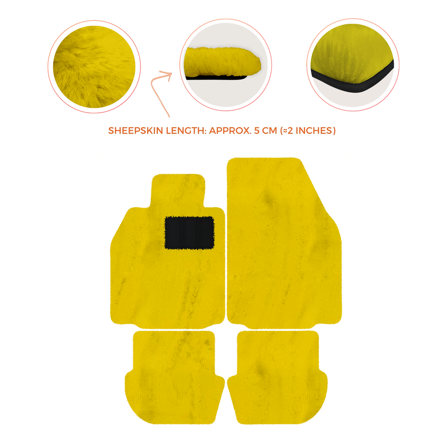 Premium Luxury Sheepskin Floor Mats for Porsche 911 (2004-2012)
