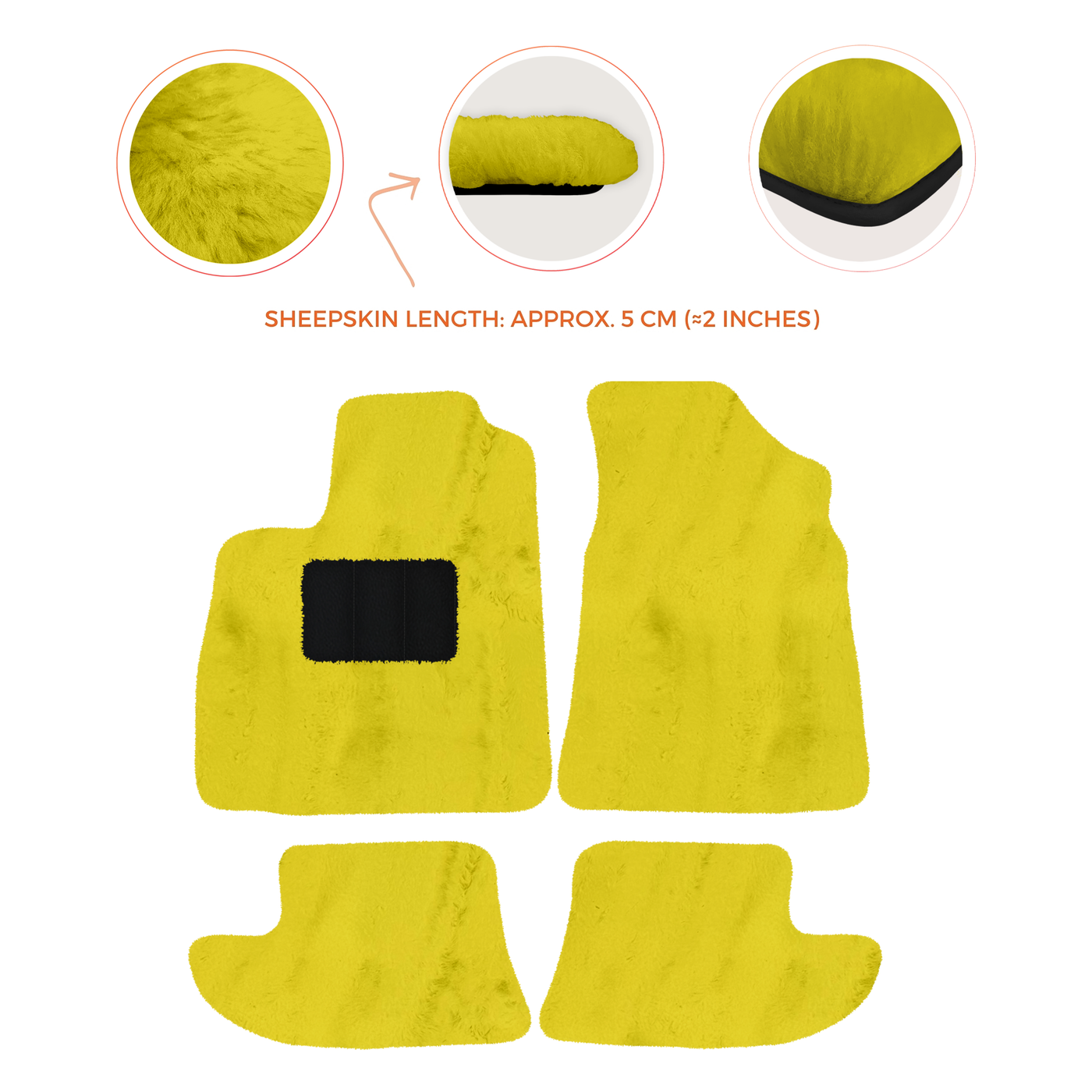 Premium Sheepskin Floor Mats for Bentley Continental GTC (2011-2018)