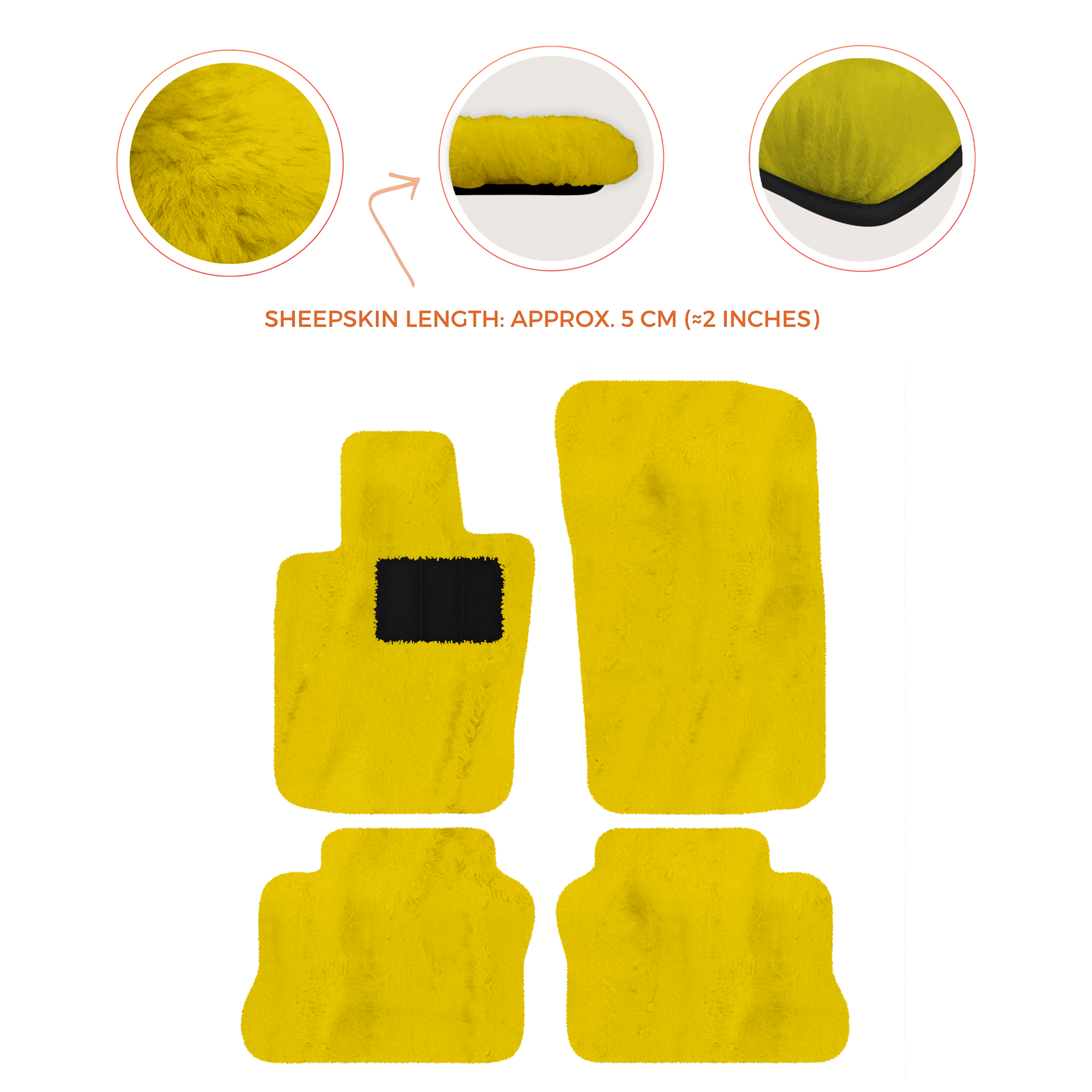Luxurious Sheepskin Floor Mats for Porsche Panamera (2009-2016)