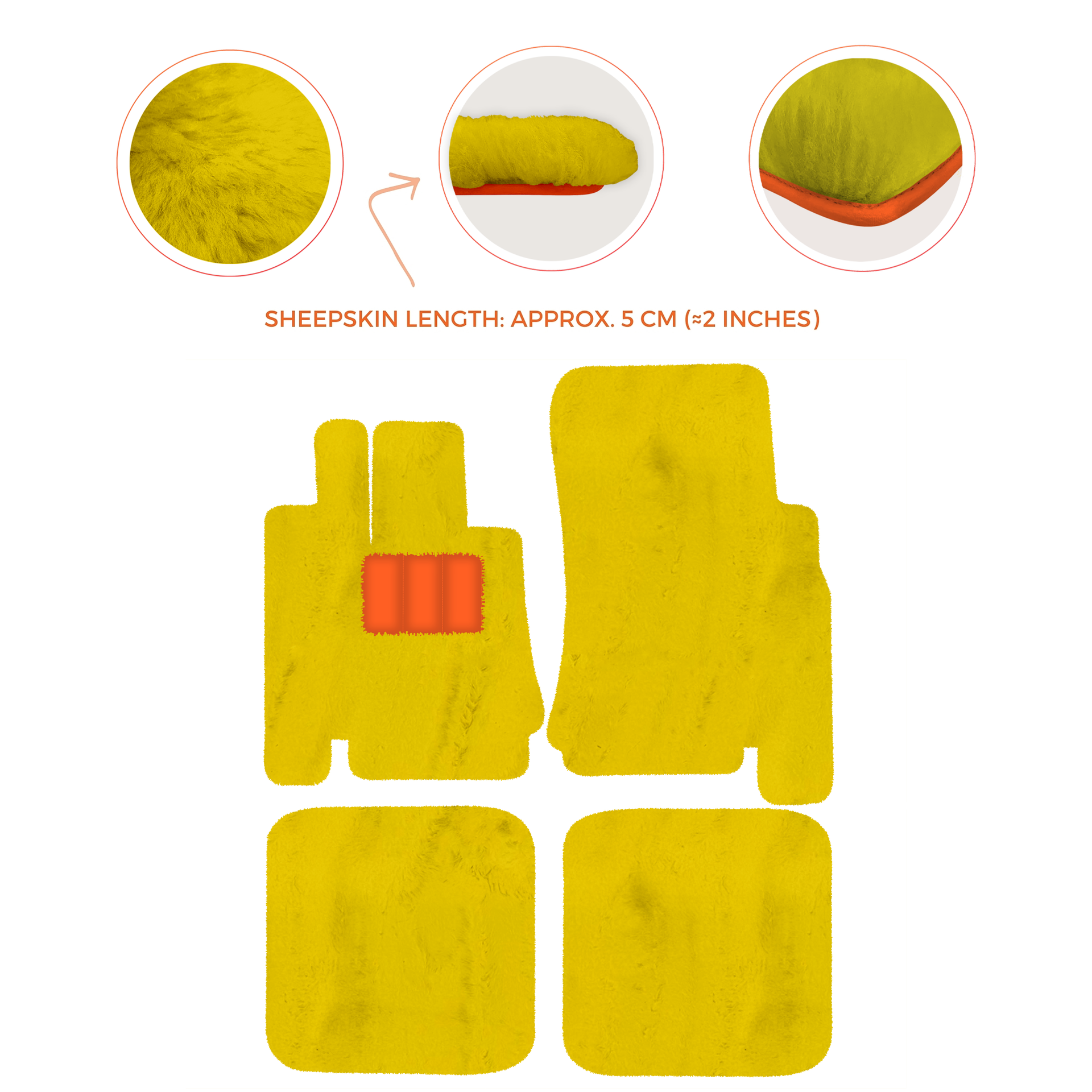 Premium Sheepskin Floor Mats for Mercedes-Benz G-Class W463 2008-2018