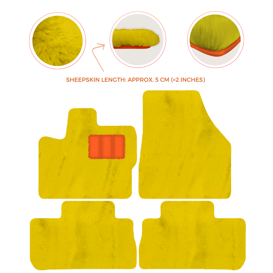 Premium Sheepskin Floor Mats for 2003-2007 Land Rover Freelander