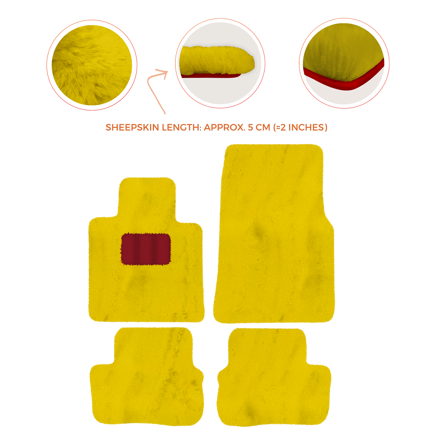 Premium Sheepskin Floor Mats for Rolls-Royce Shadow (1965-1977)