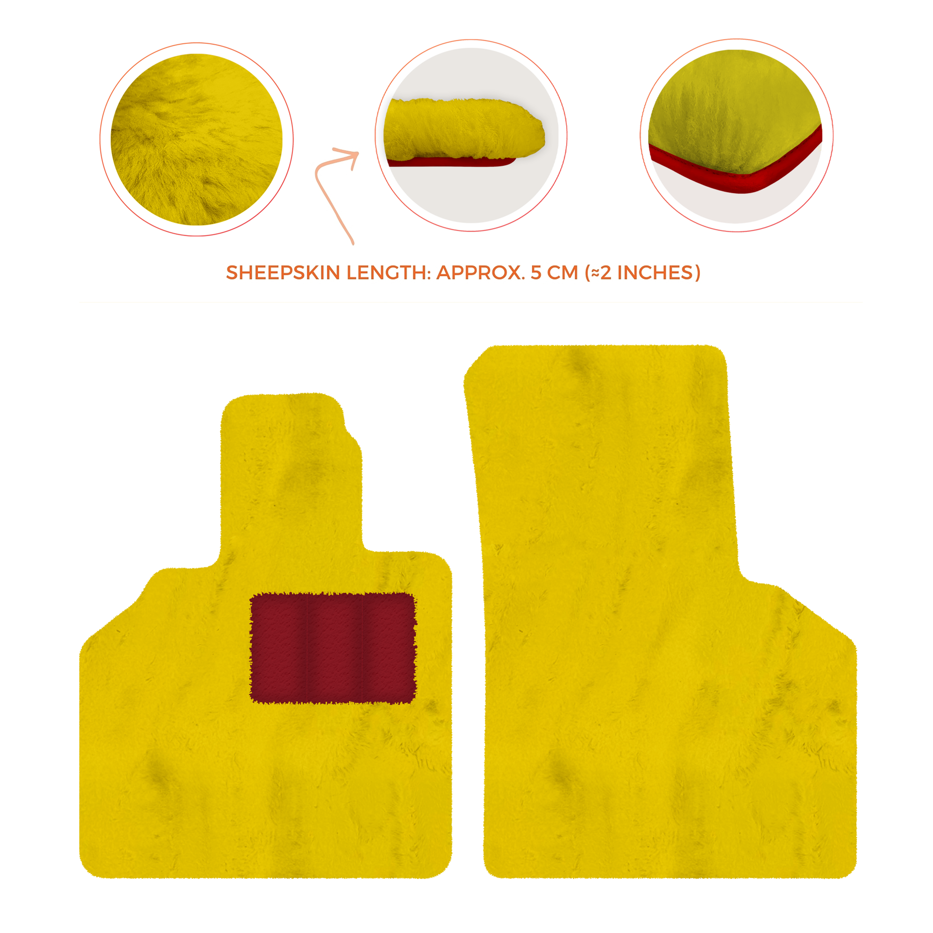 Premium Sheepskin Floor Mats for Lamborghini Aventador (2012-2022)